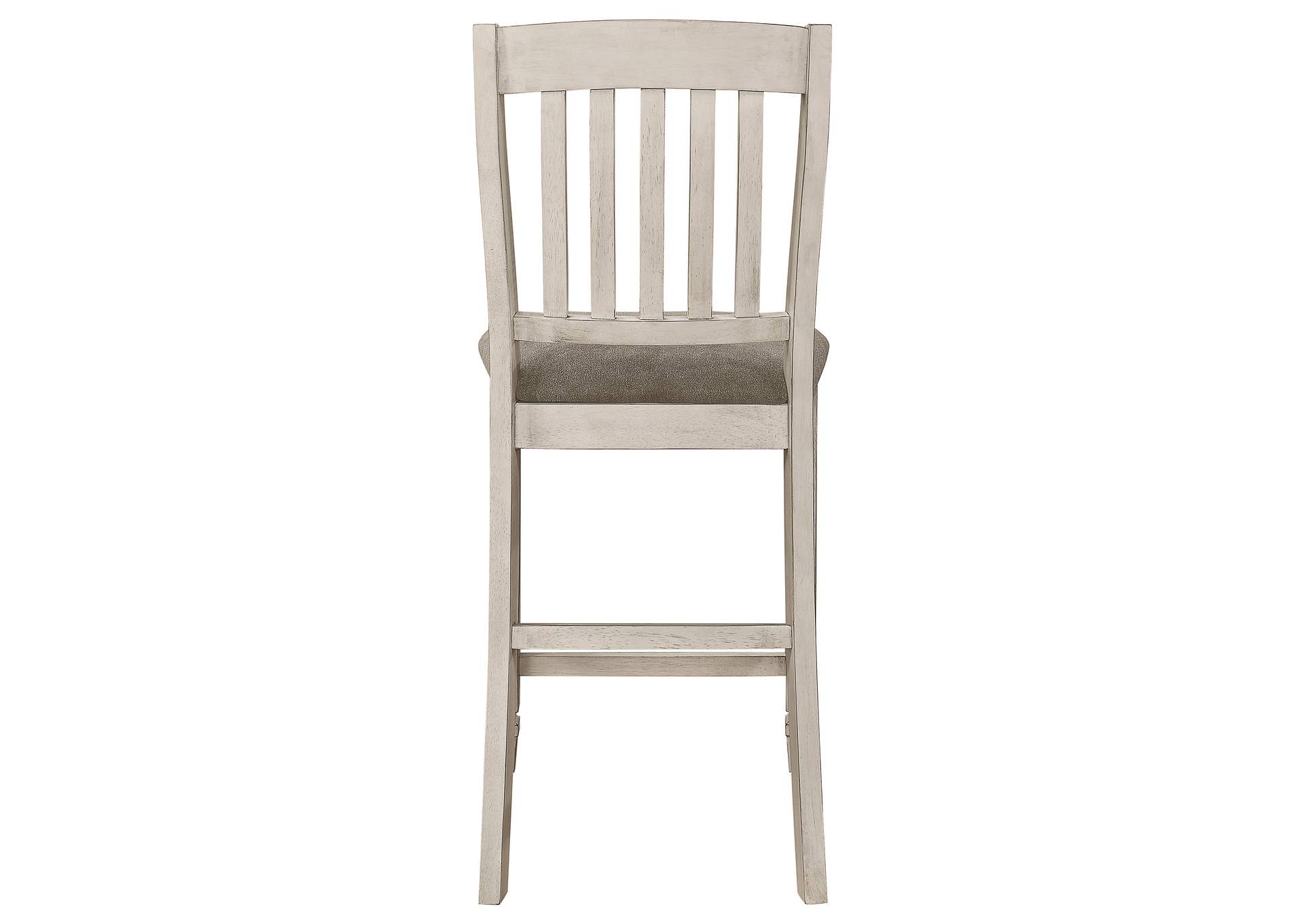 Sarasota Slat Back Counter Height Chairs Grey and Rustic Cream (Set of 2),Coaster Furniture