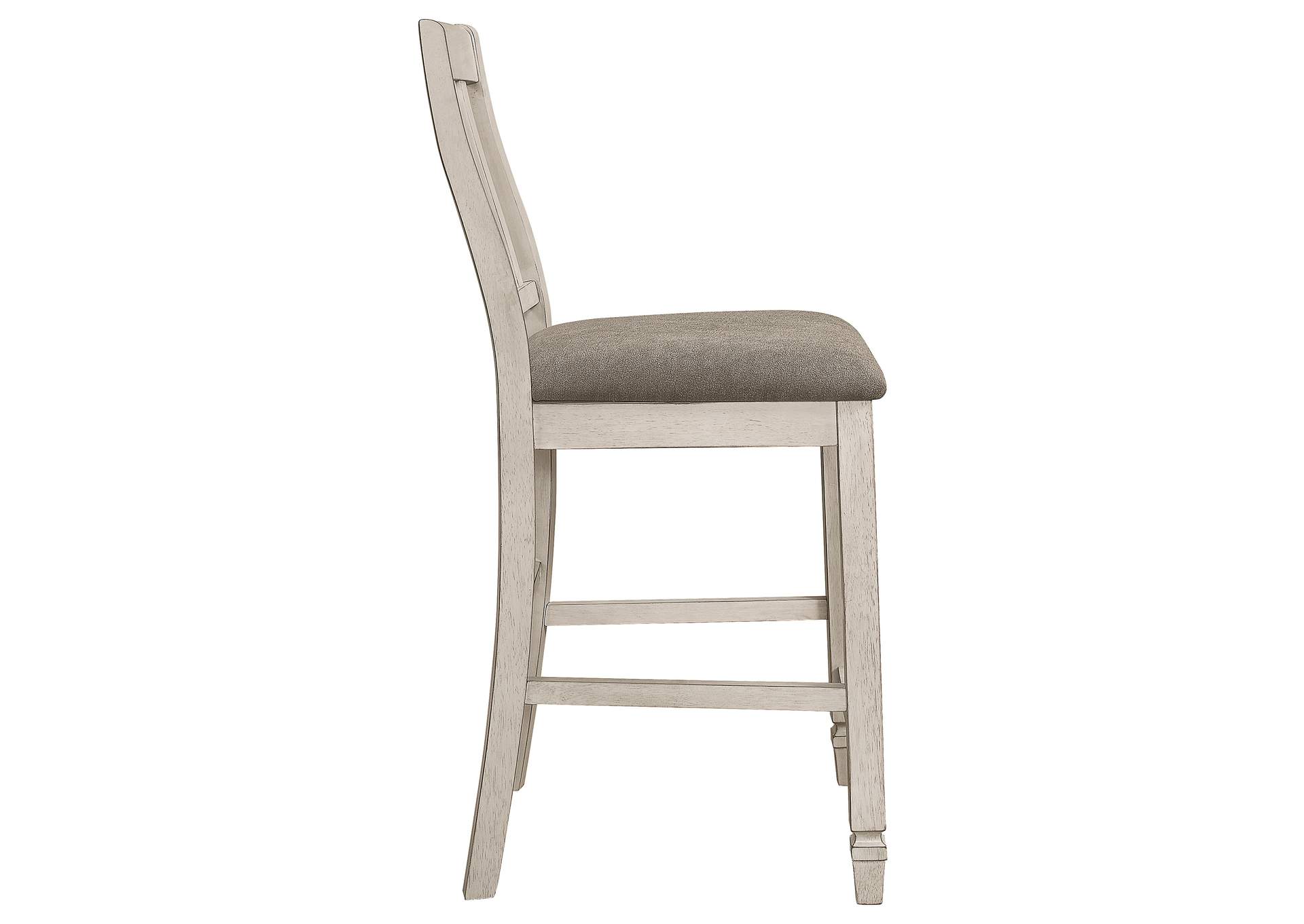 Sarasota Slat Back Counter Height Chairs Grey and Rustic Cream (Set of 2),Coaster Furniture