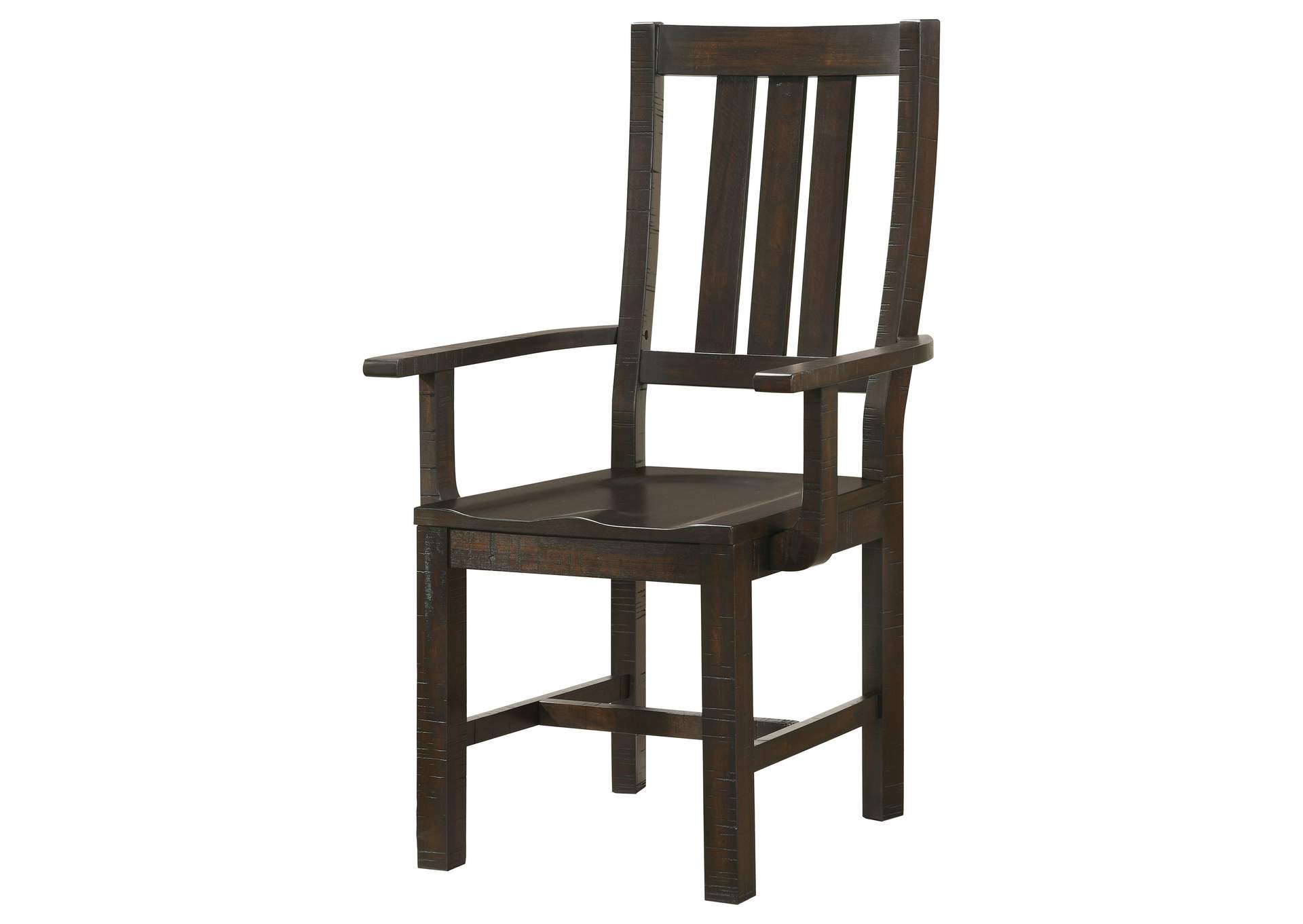 Calandra Slat Back Arm Chairs Vintage Java (Set of 2),Coaster Furniture