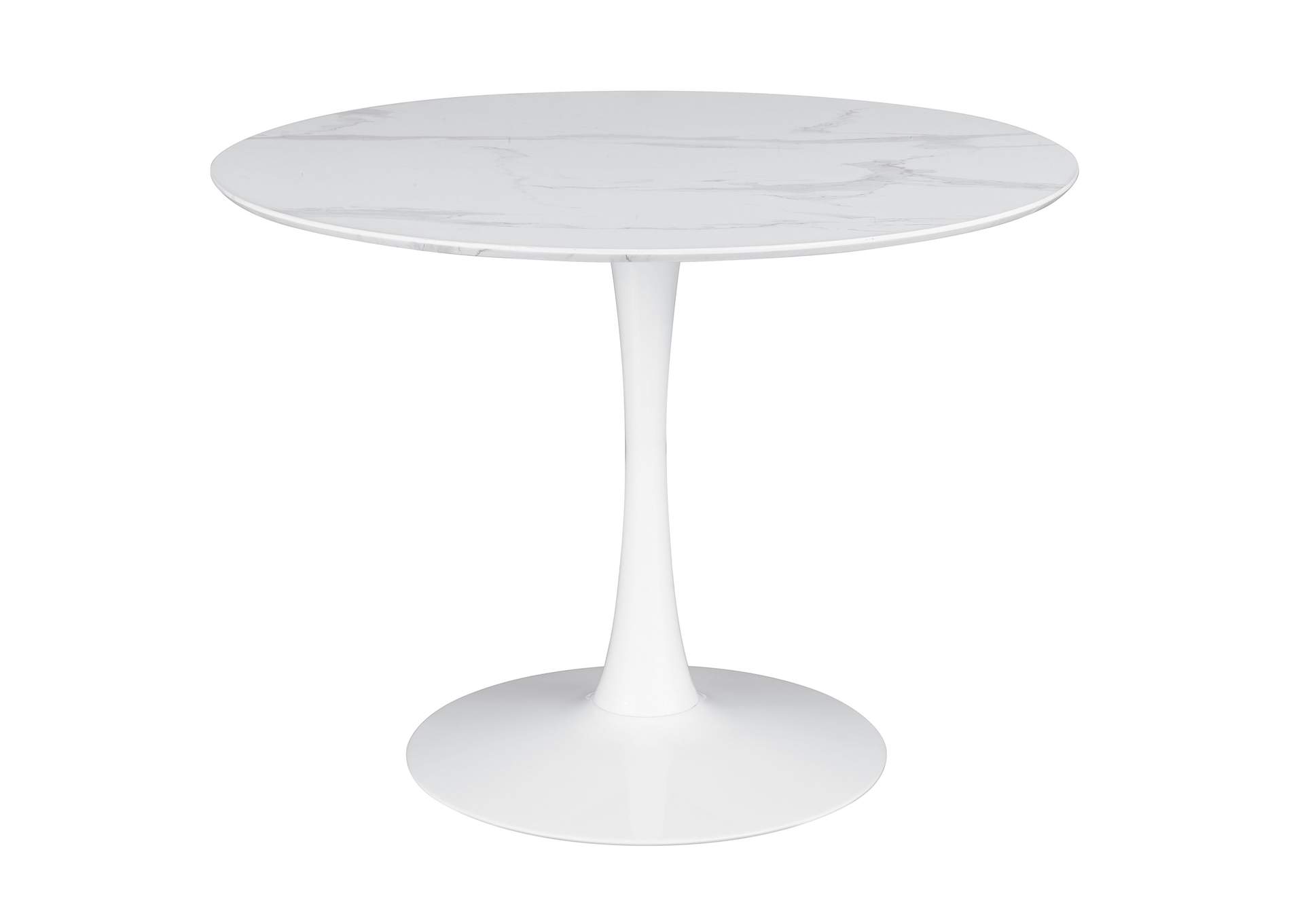 Arkell 40-inch Round Pedestal Dining Table White,Coaster Furniture