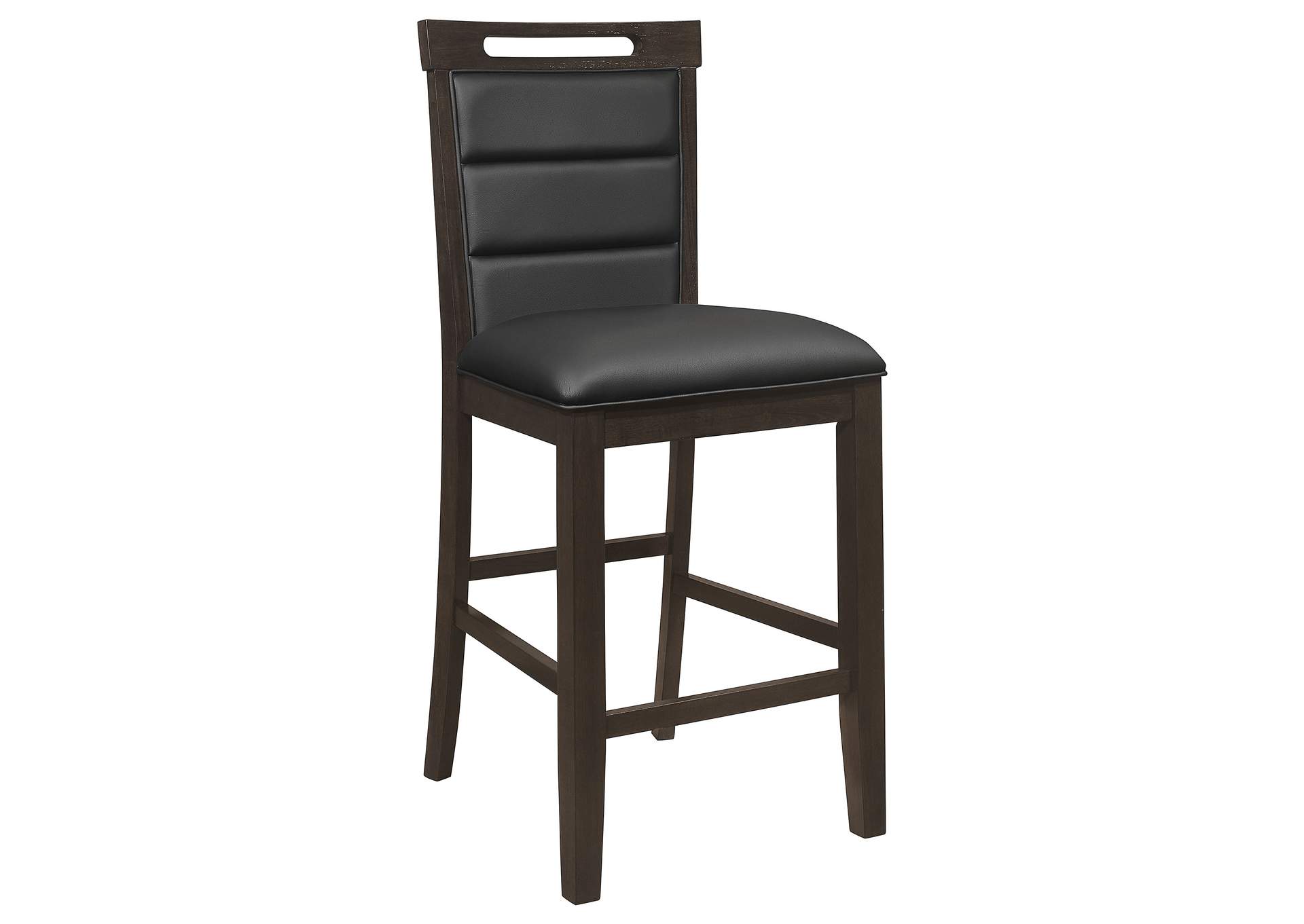 Prentiss Upholstered Counter Height Chair (Set of 2) Black and Cappuccino,Coaster Furniture