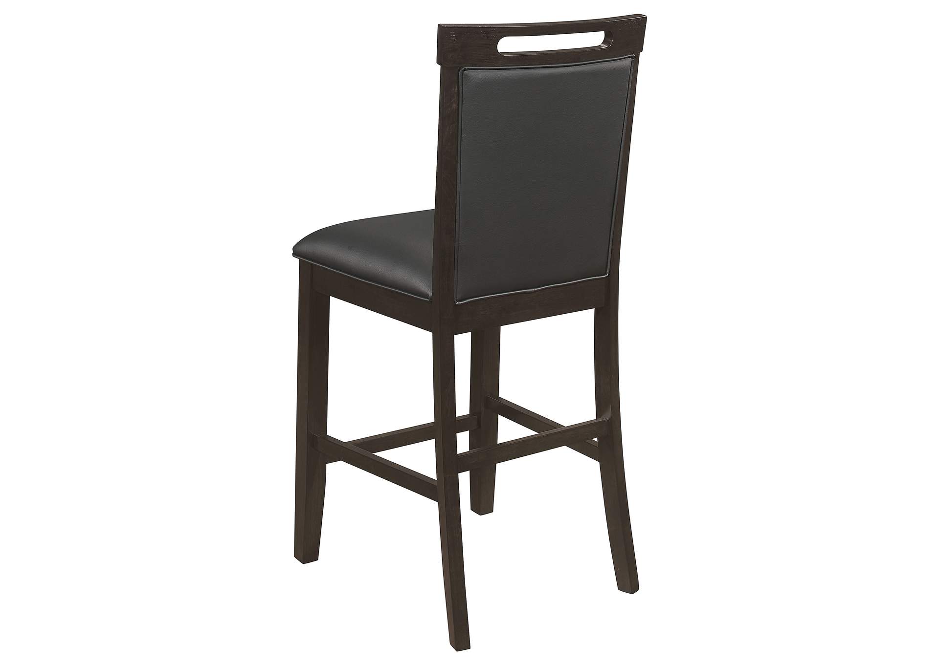 Prentiss Upholstered Counter Height Chair (Set of 2) Black and Cappuccino,Coaster Furniture