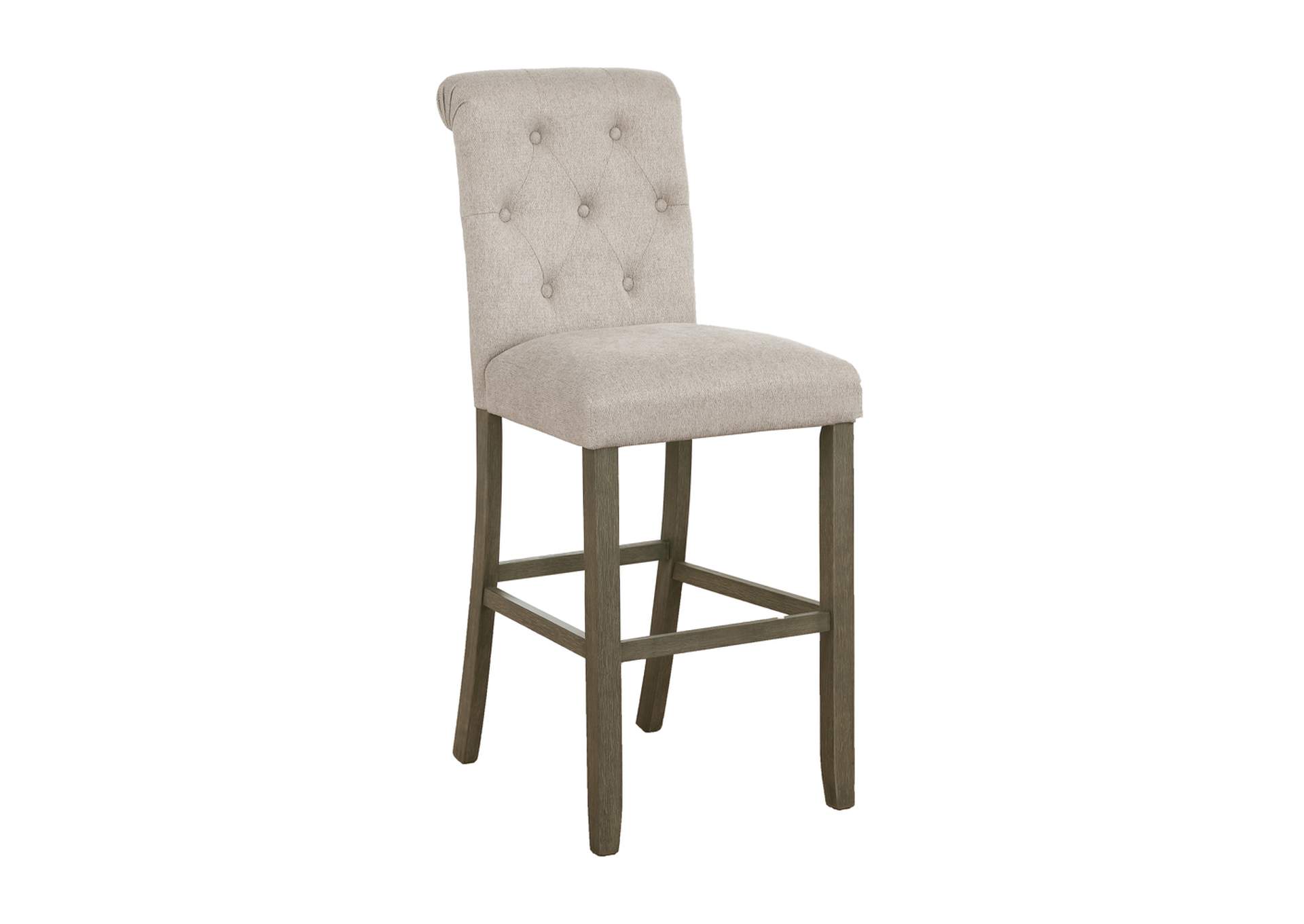 Balboa Tufted Back Bar Stools Beige and Rustic Brown (Set of 2),Coaster Furniture