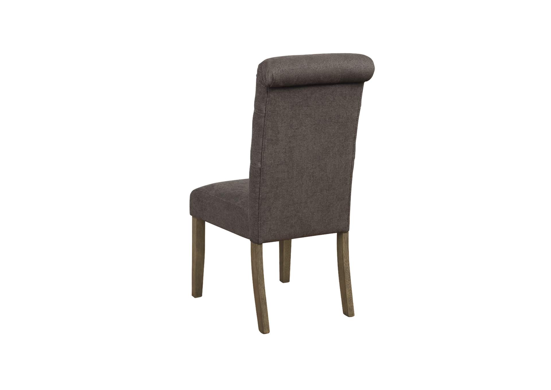 Jonell Tufted Back Side Chairs Rustic Brown and Grey (Set of 2),Coaster Furniture