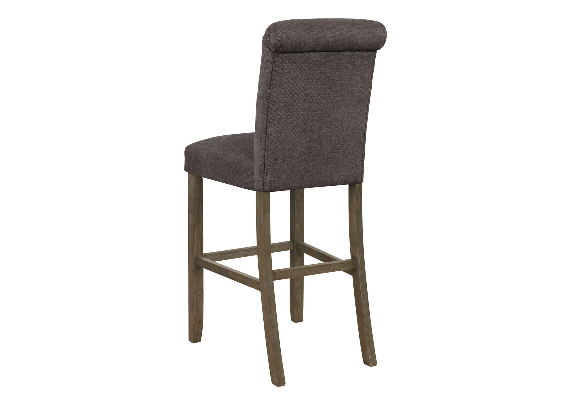 Balboa Tufted Back Bar Stools Grey and Rustic Brown (Set of 2),Coaster Furniture