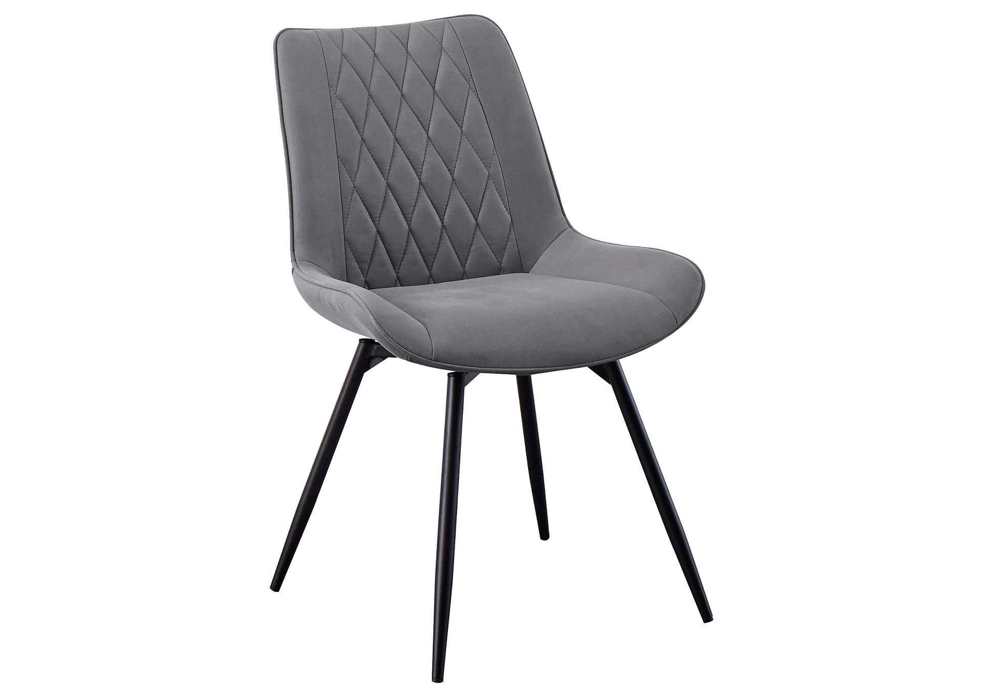 Diggs Upholstered Tufted Swivel Dining Chairs Grey and Gunmetal (Set of 2),Coaster Furniture