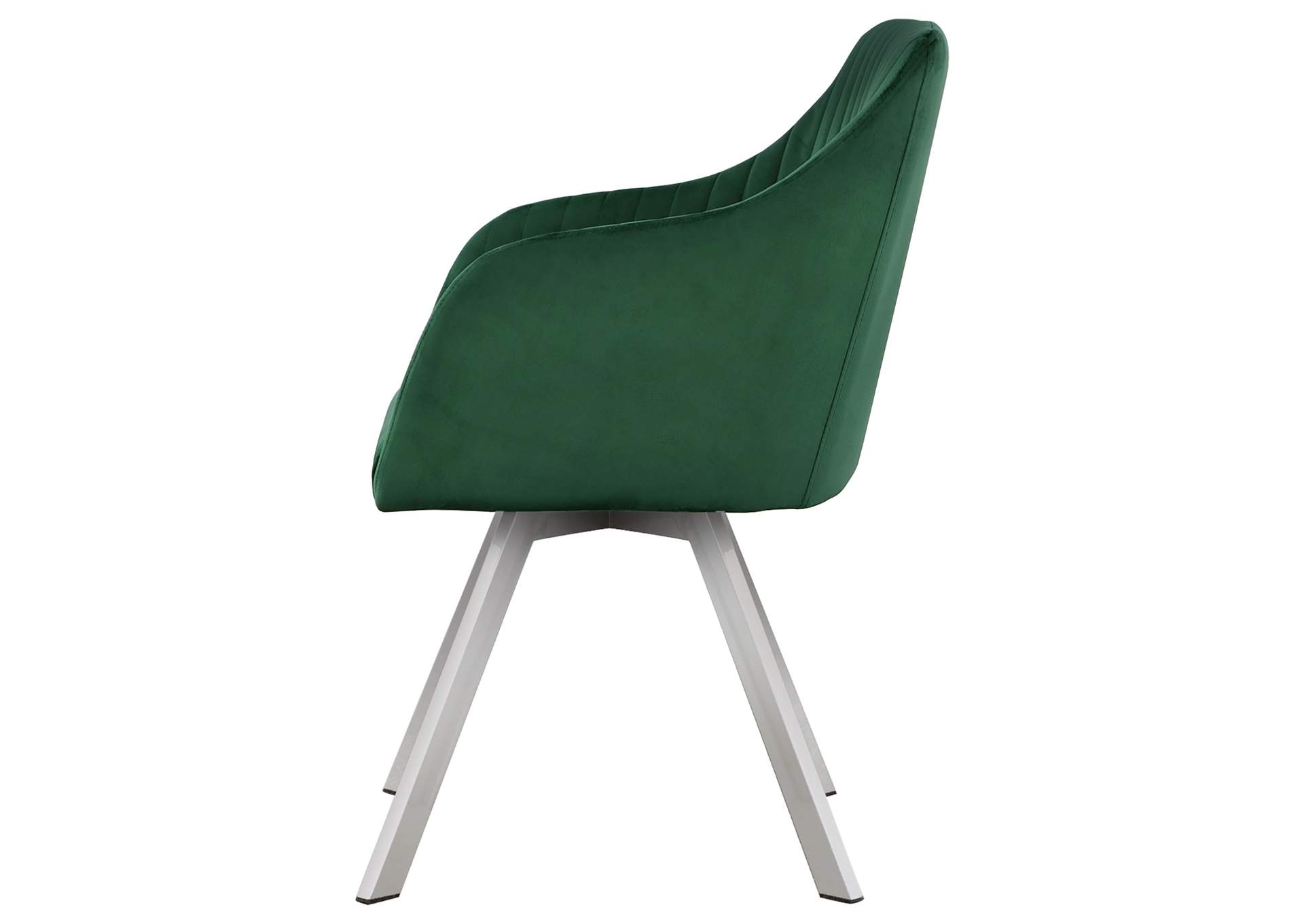 Veena Channeled Back Swivel Dining Chair Green,Coaster Furniture