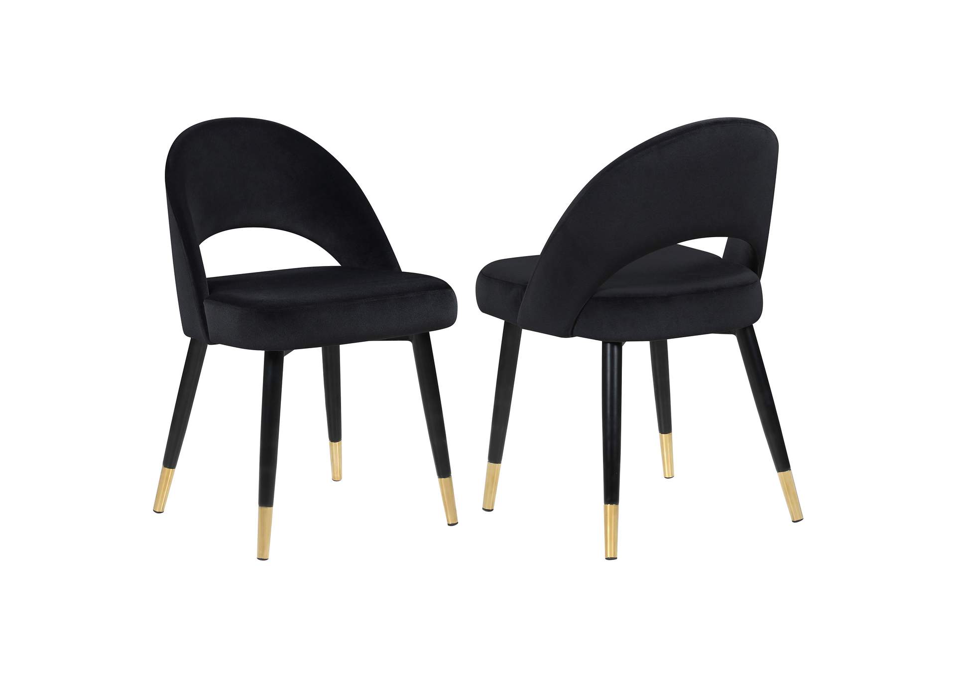 Lindsey Arched Back Upholstered Side Chairs Black (Set of 2),Coaster Furniture