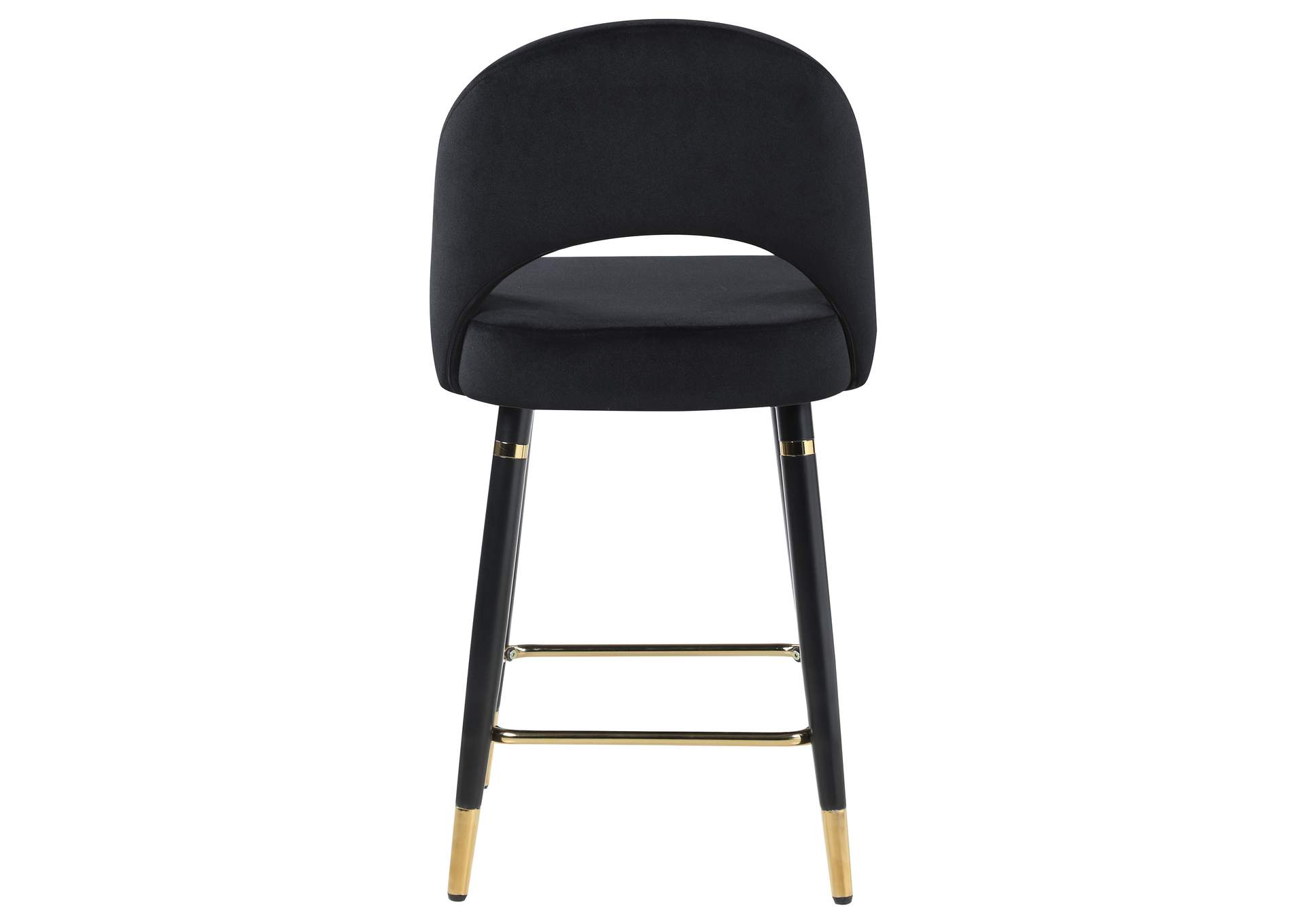 Reyes Arched Back Upholstered Counter Height Stools Black (Set of 2),Coaster Furniture