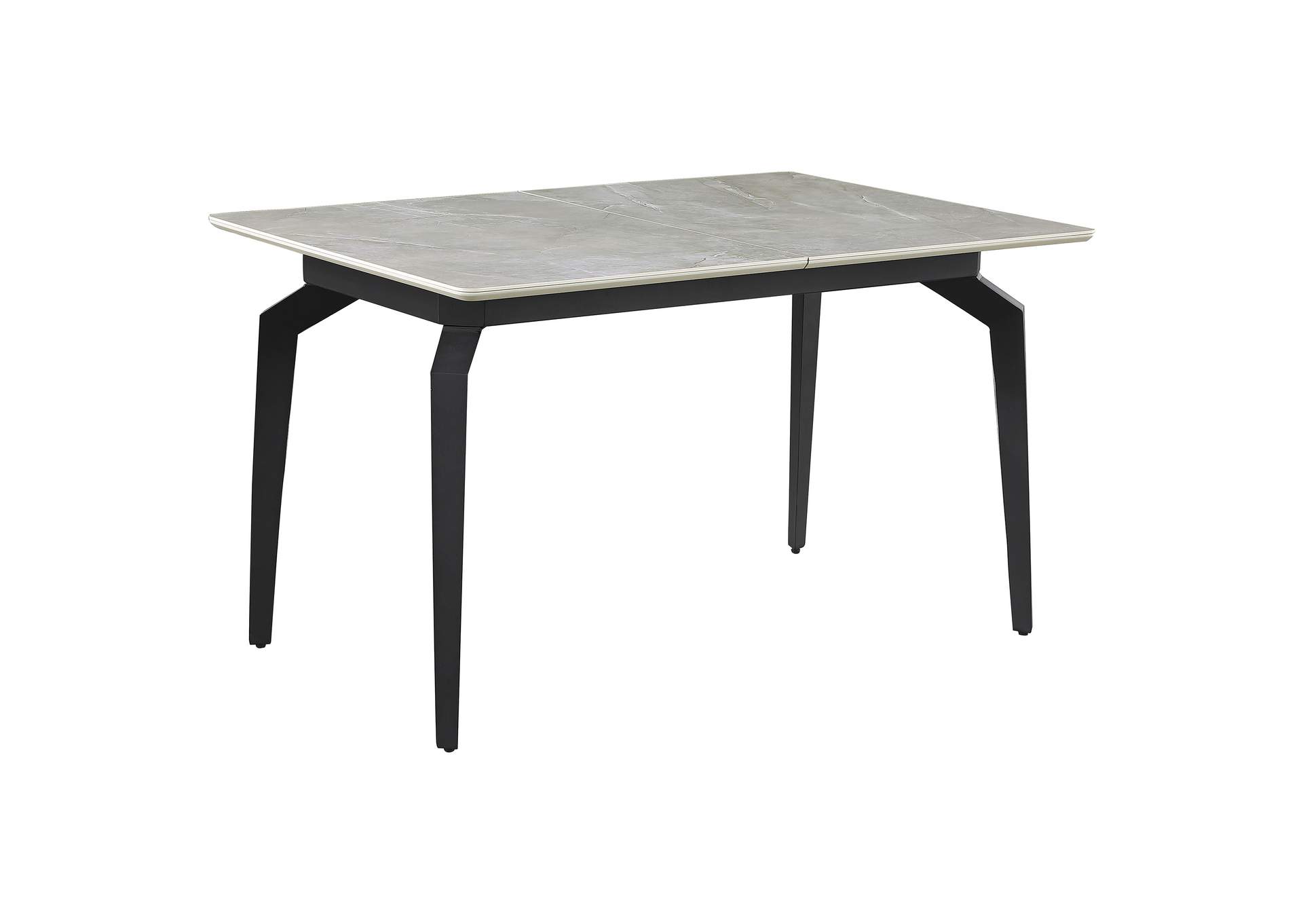 Mina Rectangular Dining Table Grey Ceramic and Sandy Black,Coaster Furniture