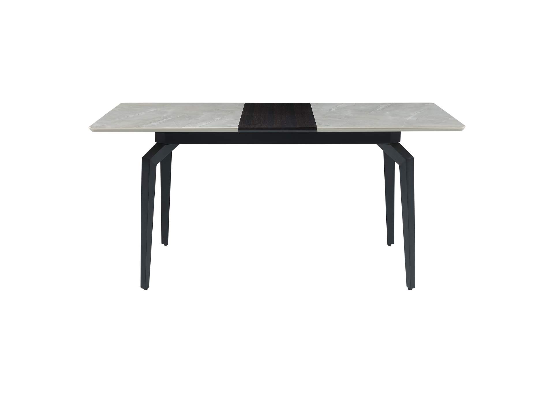 Mina Rectangular Dining Table Grey Ceramic and Sandy Black,Coaster Furniture