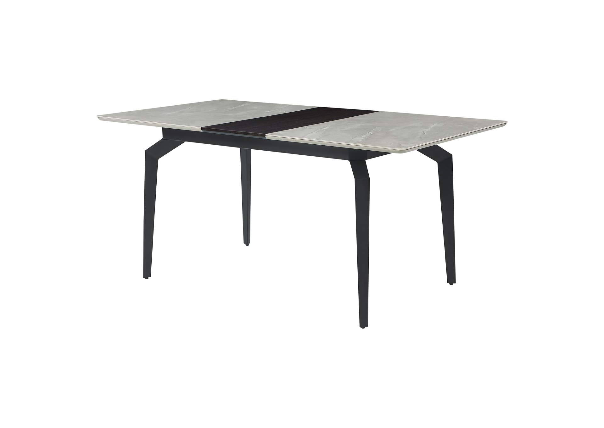 Mina Rectangular Dining Table Grey Ceramic and Sandy Black,Coaster Furniture