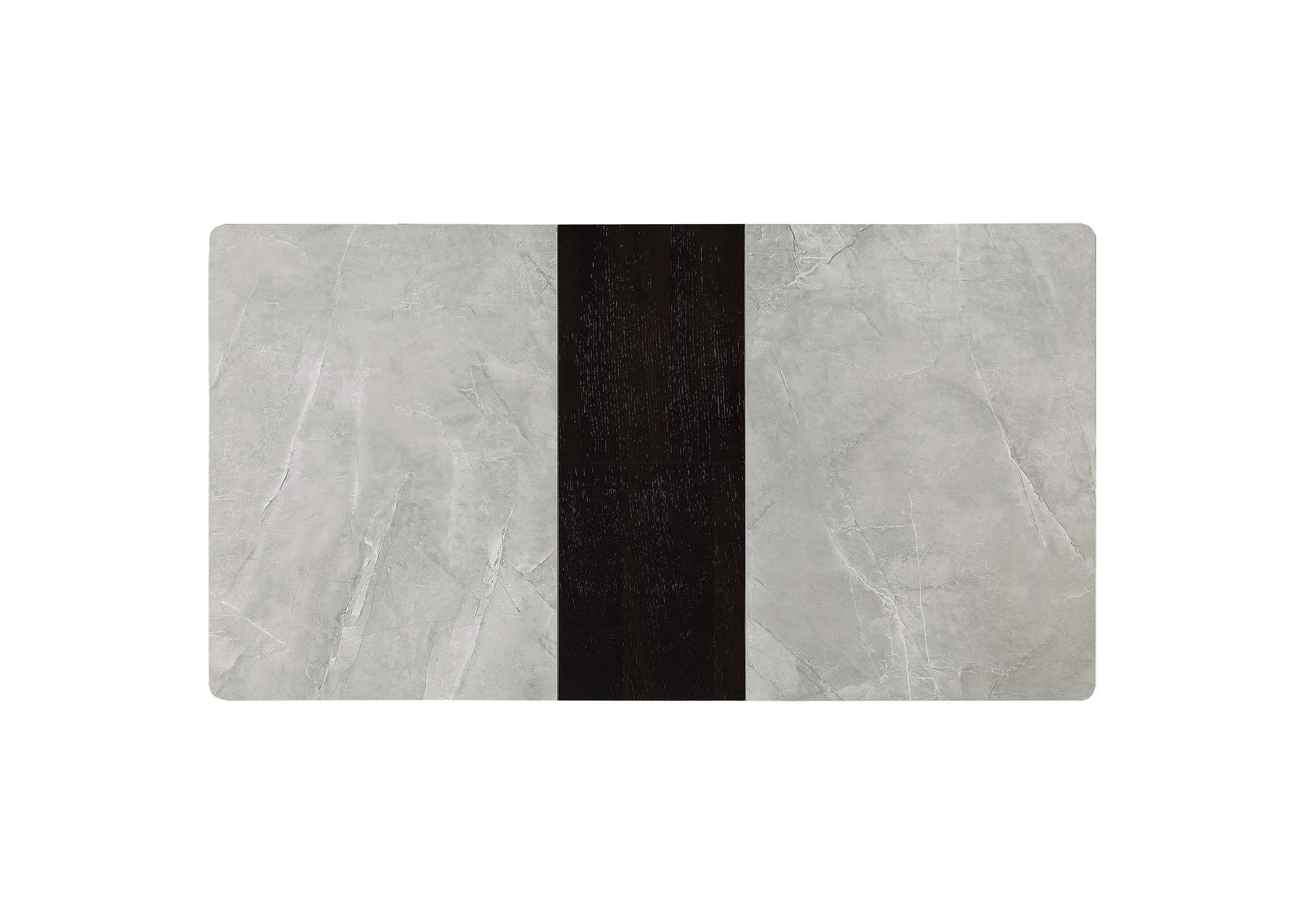 Mina Rectangular Dining Table Grey Ceramic and Sandy Black,Coaster Furniture