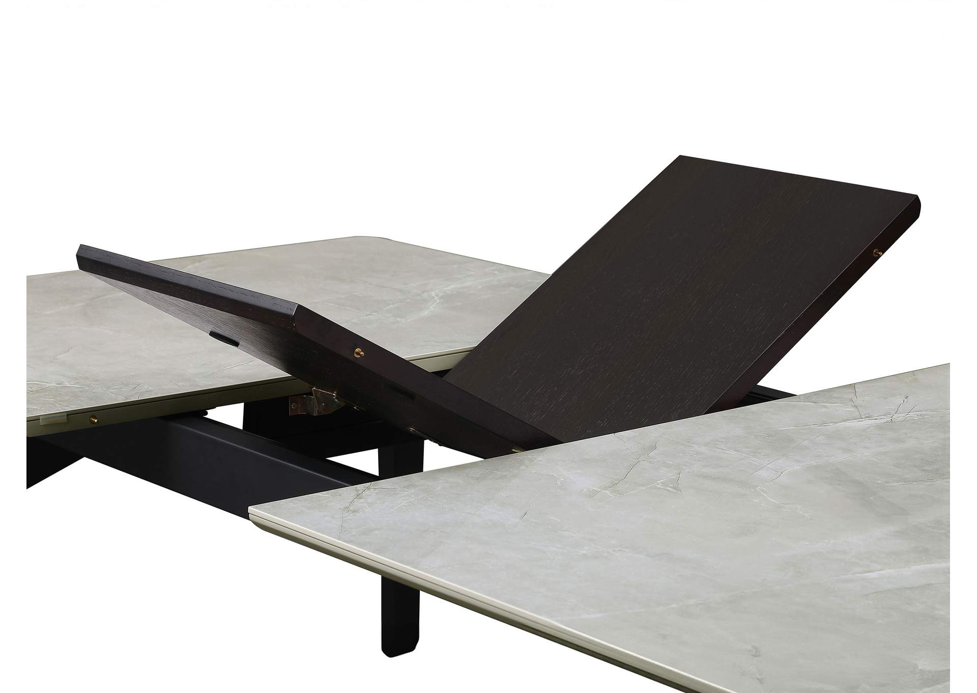 Mina Rectangular Dining Table Grey Ceramic and Sandy Black,Coaster Furniture