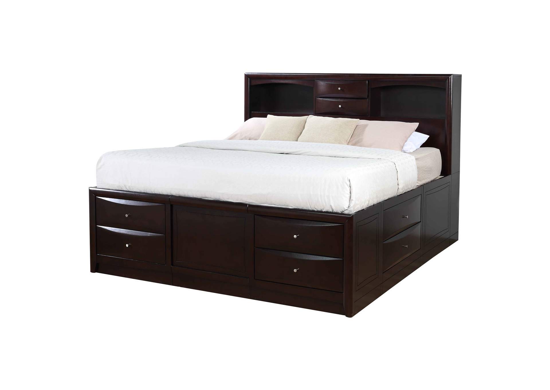 Phoenix 10-drawer Eastern King Bed Deep Cappuccino,Coaster Furniture