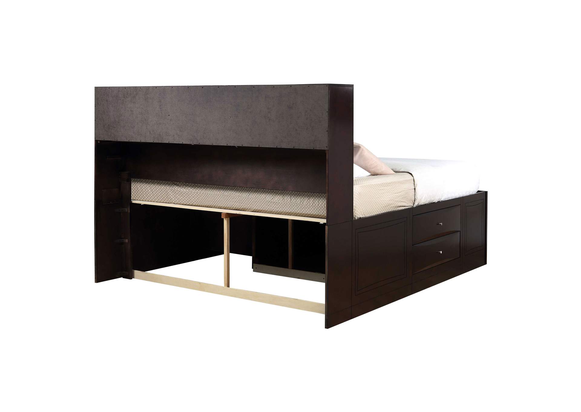 Phoenix 10-drawer Queen Bed Deep Cappuccino,Coaster Furniture