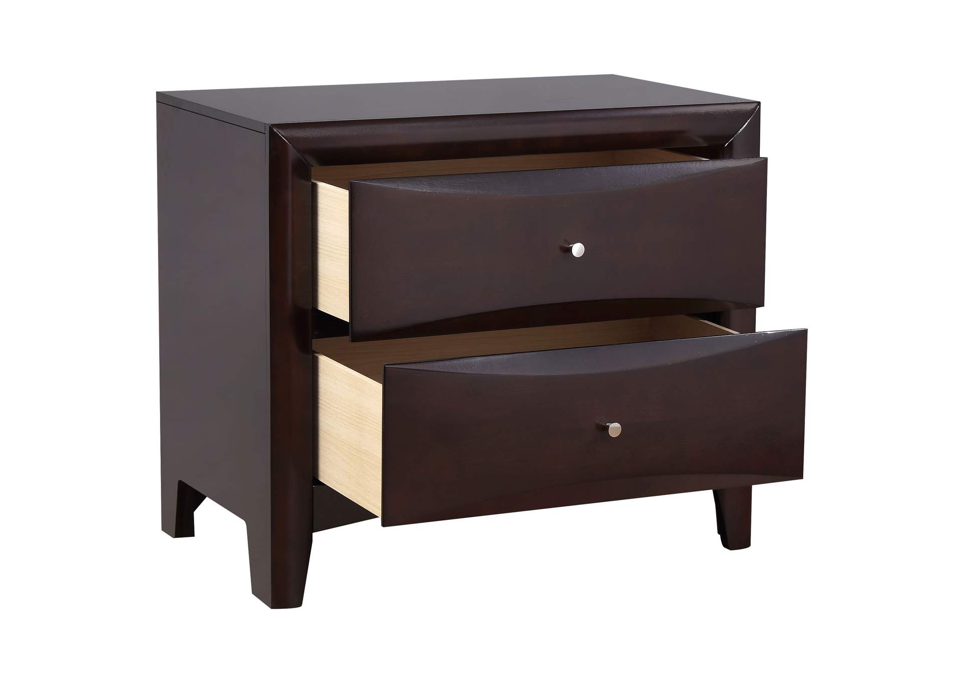 Phoenix 2-drawer Nightstand Deep Cappuccino,Coaster Furniture