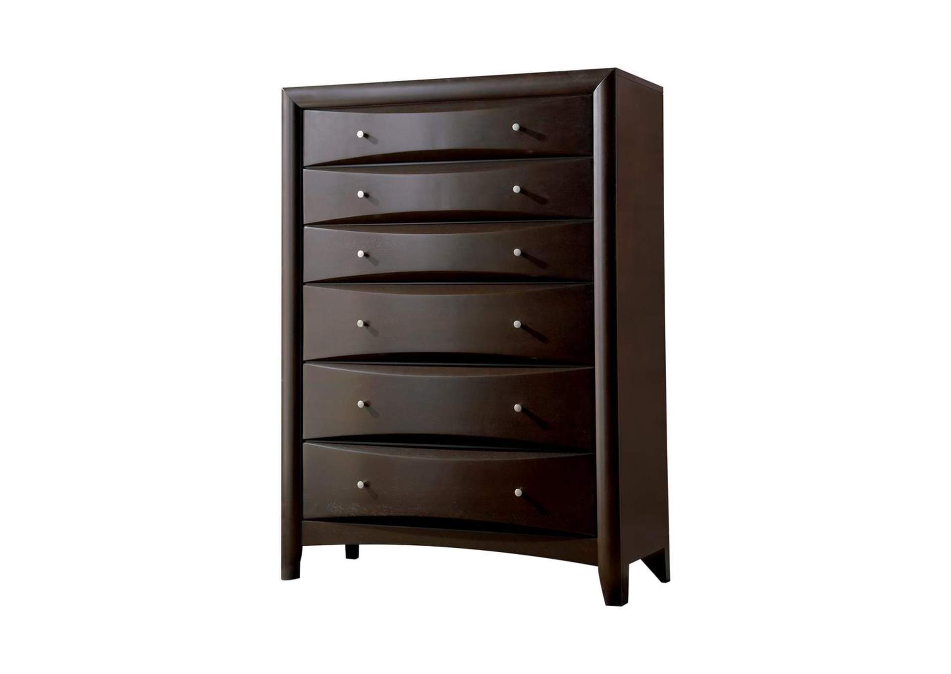 Treehouse Phoenix Cotemporary Six-Drawer Chest,Coaster Furniture