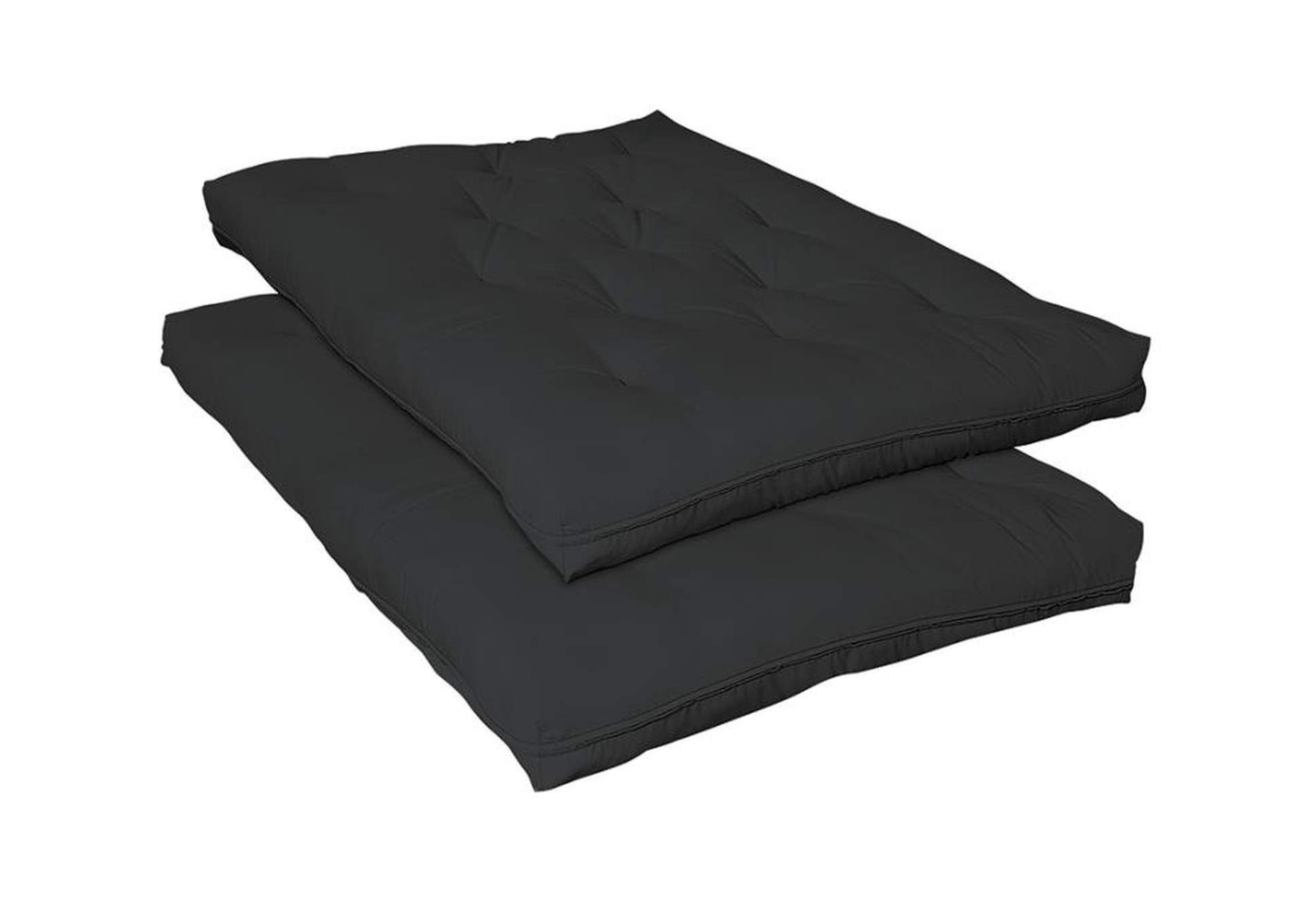 7" Deluxe Futon Pad Black,Coaster Furniture