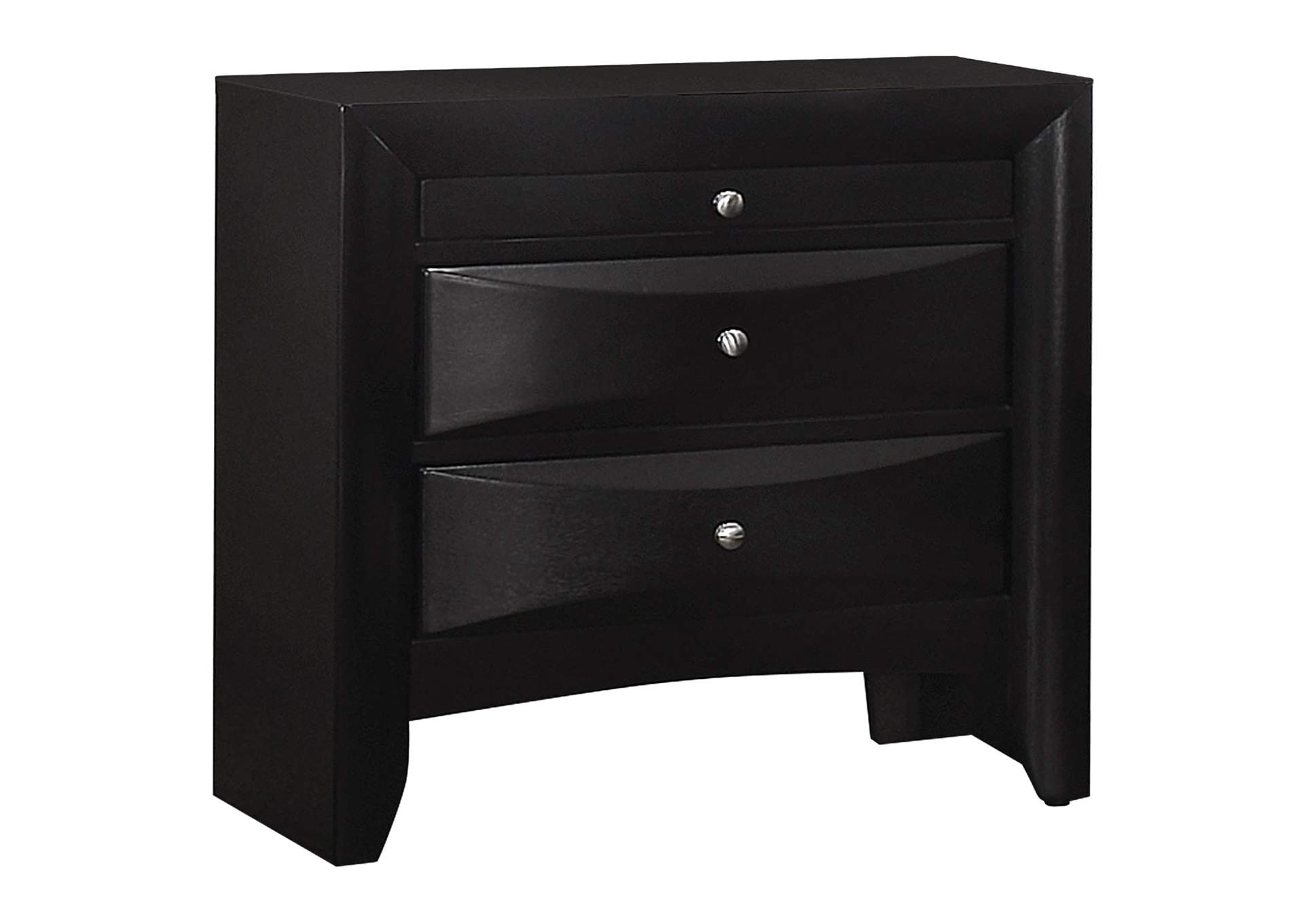 Briana Rectangular 2-drawer Nightstand Black,Coaster Furniture