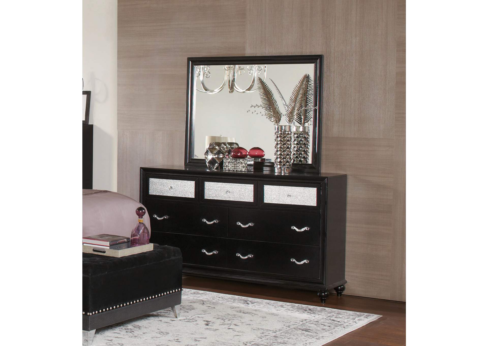 Barzini 7-drawer Rectangular Dresser Black,Coaster Furniture
