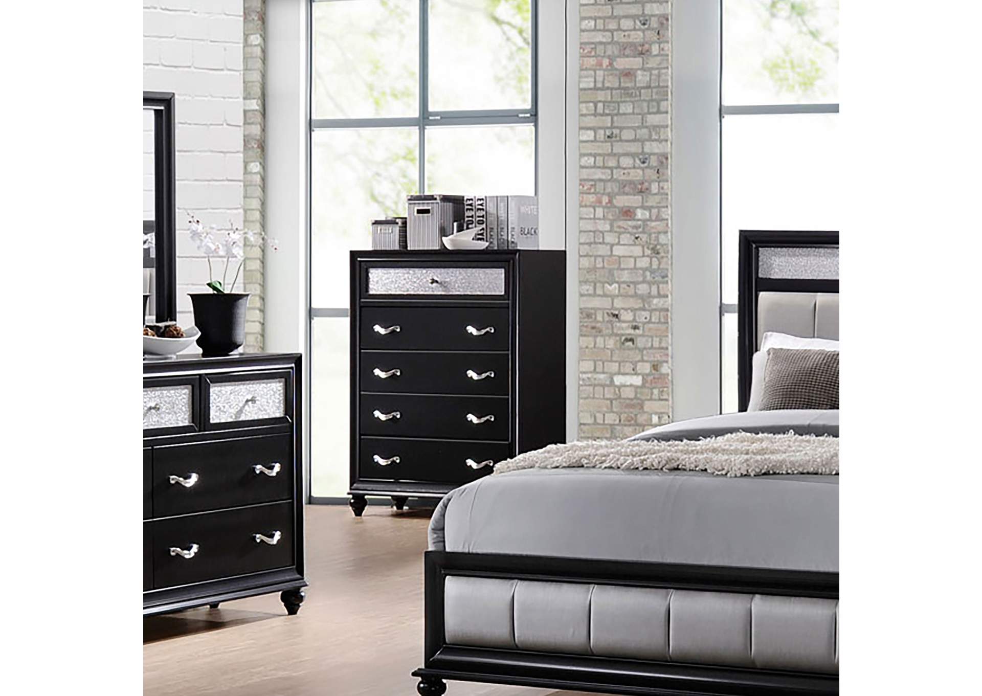 Barzini 5-drawer Rectangular Chest Black,Coaster Furniture