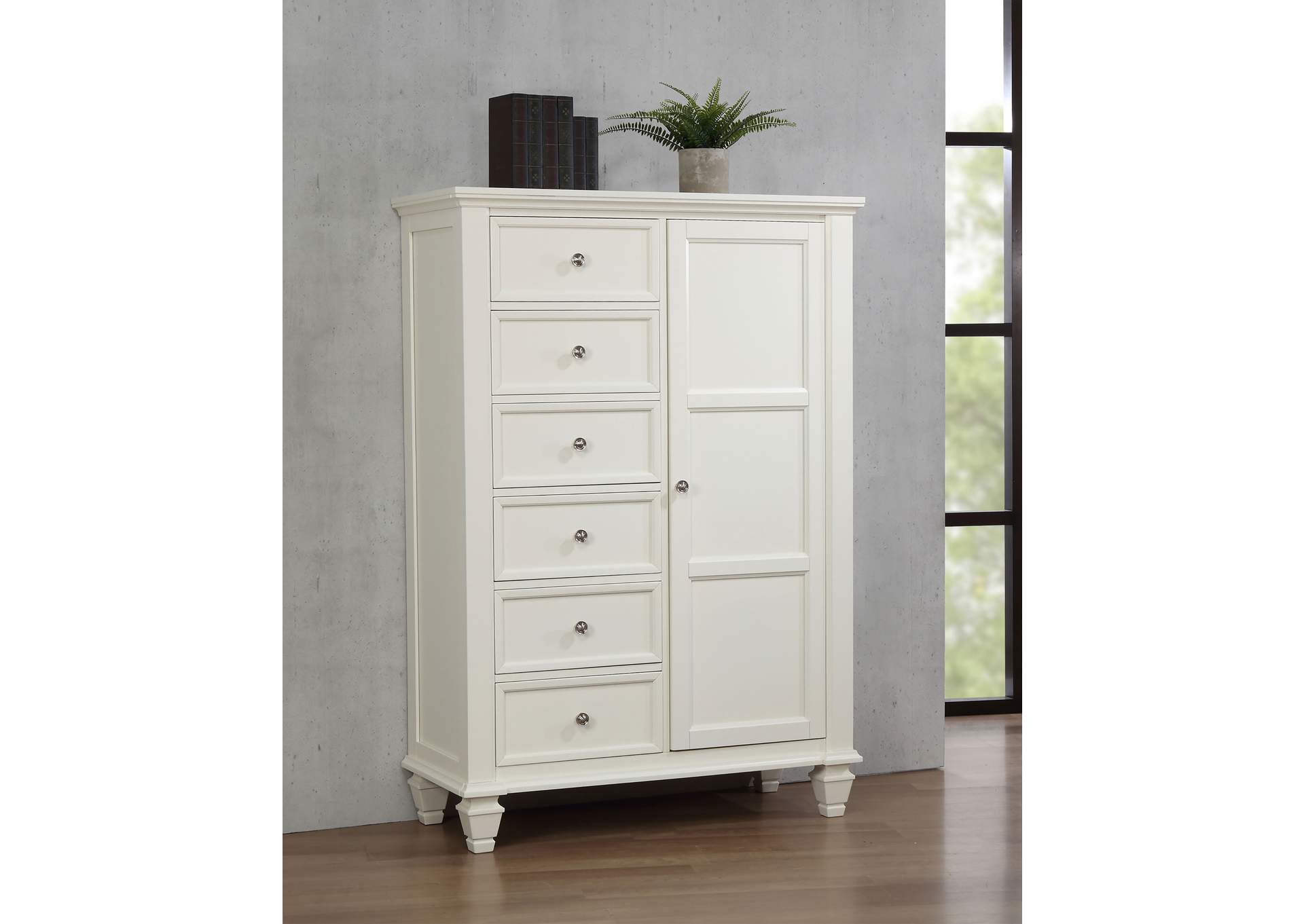Sandy Beach 8-drawer Man's Chest Storage White,Coaster Furniture