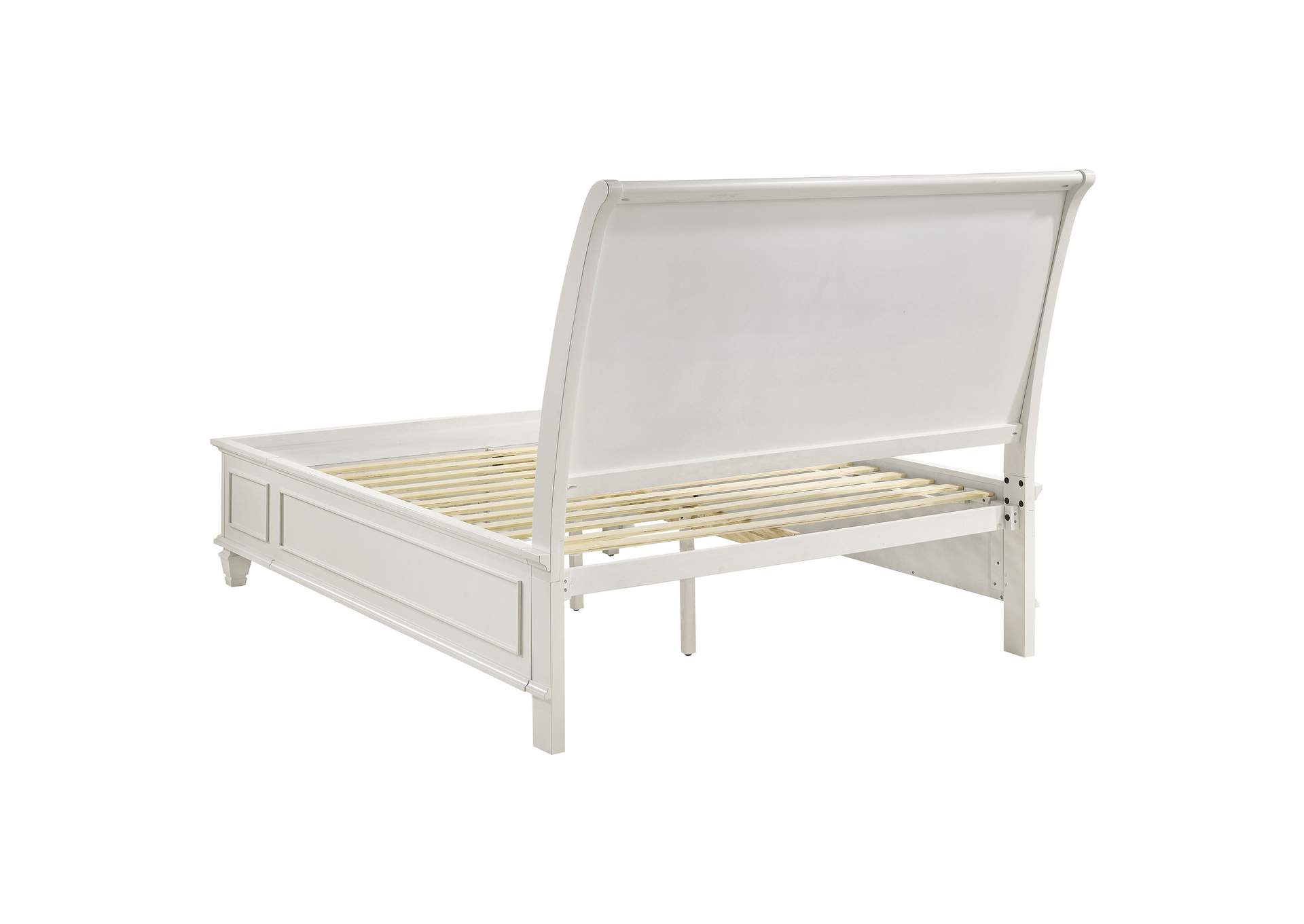 Sandy Beach California King Storage Sleigh Bed White,Coaster Furniture