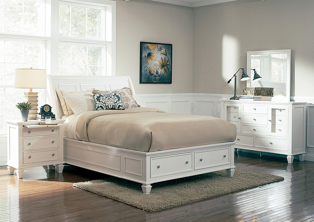 Sandy Beach White Dresser w/Mirror,Coaster Furniture