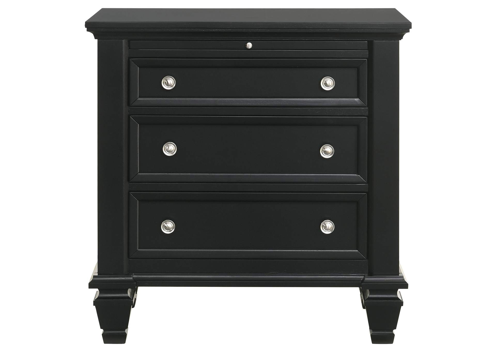 Sandy Beach 3-drawer Nightstand Black,Coaster Furniture