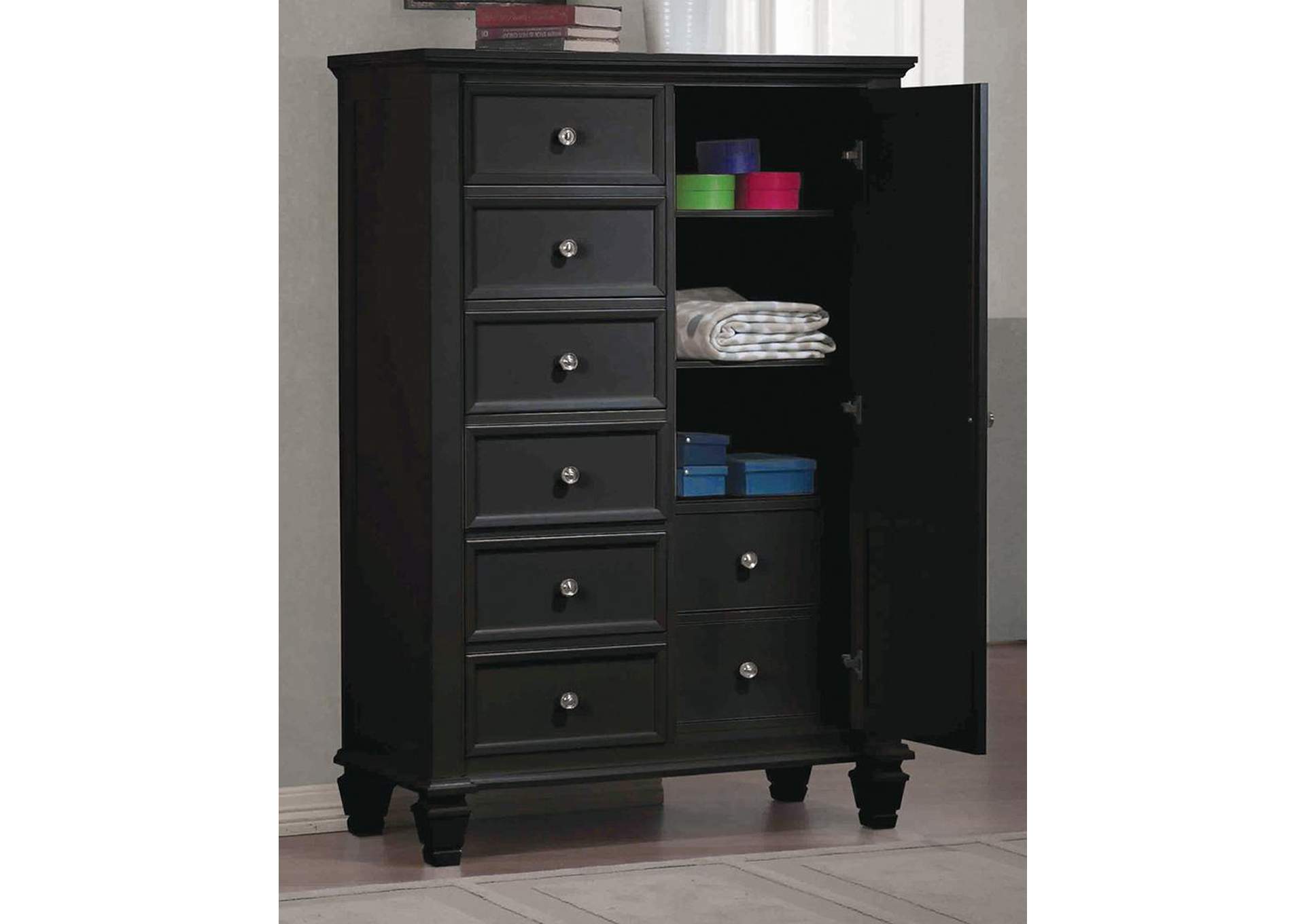 Sandy Beach Black Door Chest,ABF Coaster Furniture