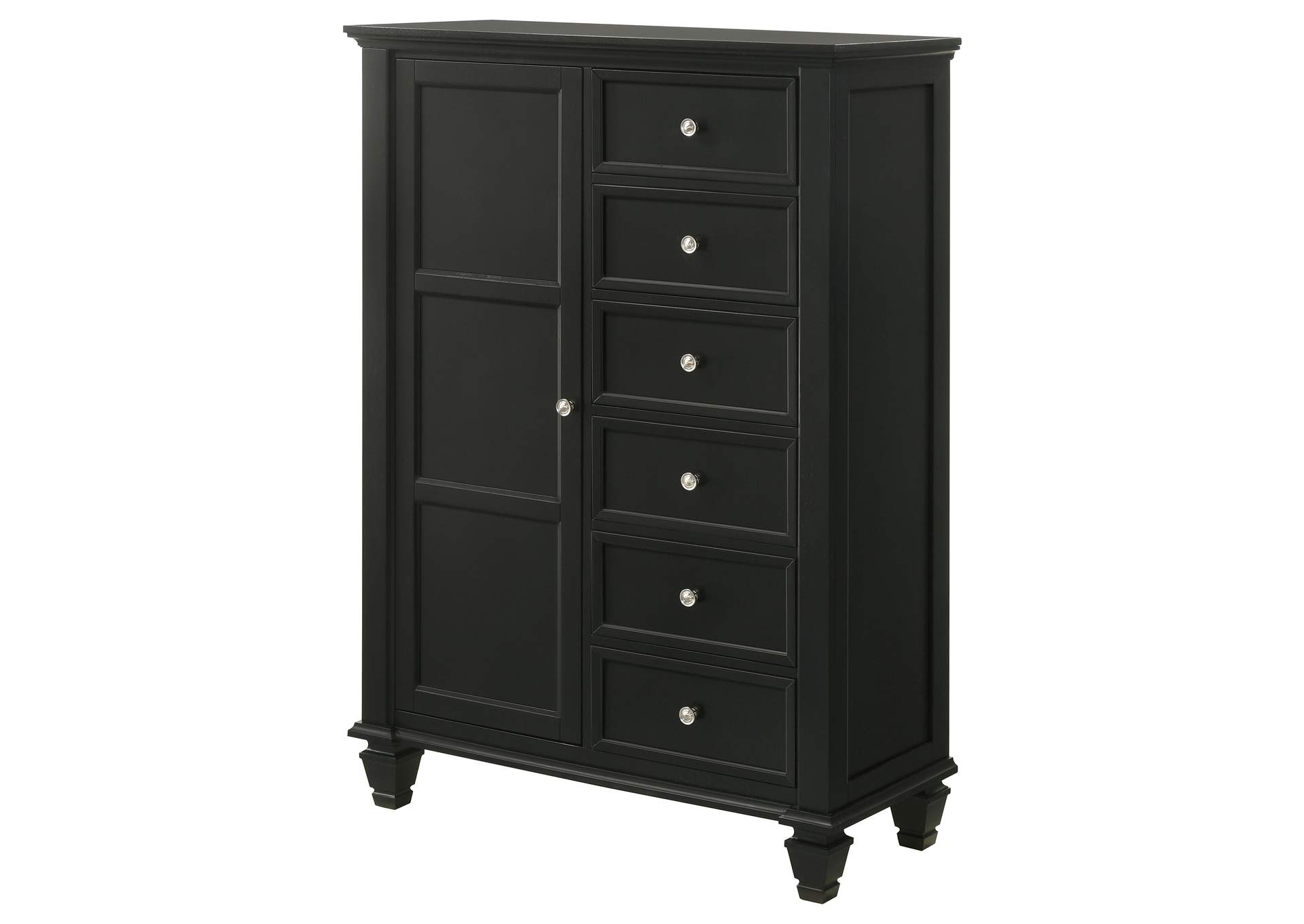 Sandy Beach Man&rsquo;s Chest with Concealed Storage Black,Coaster Furniture