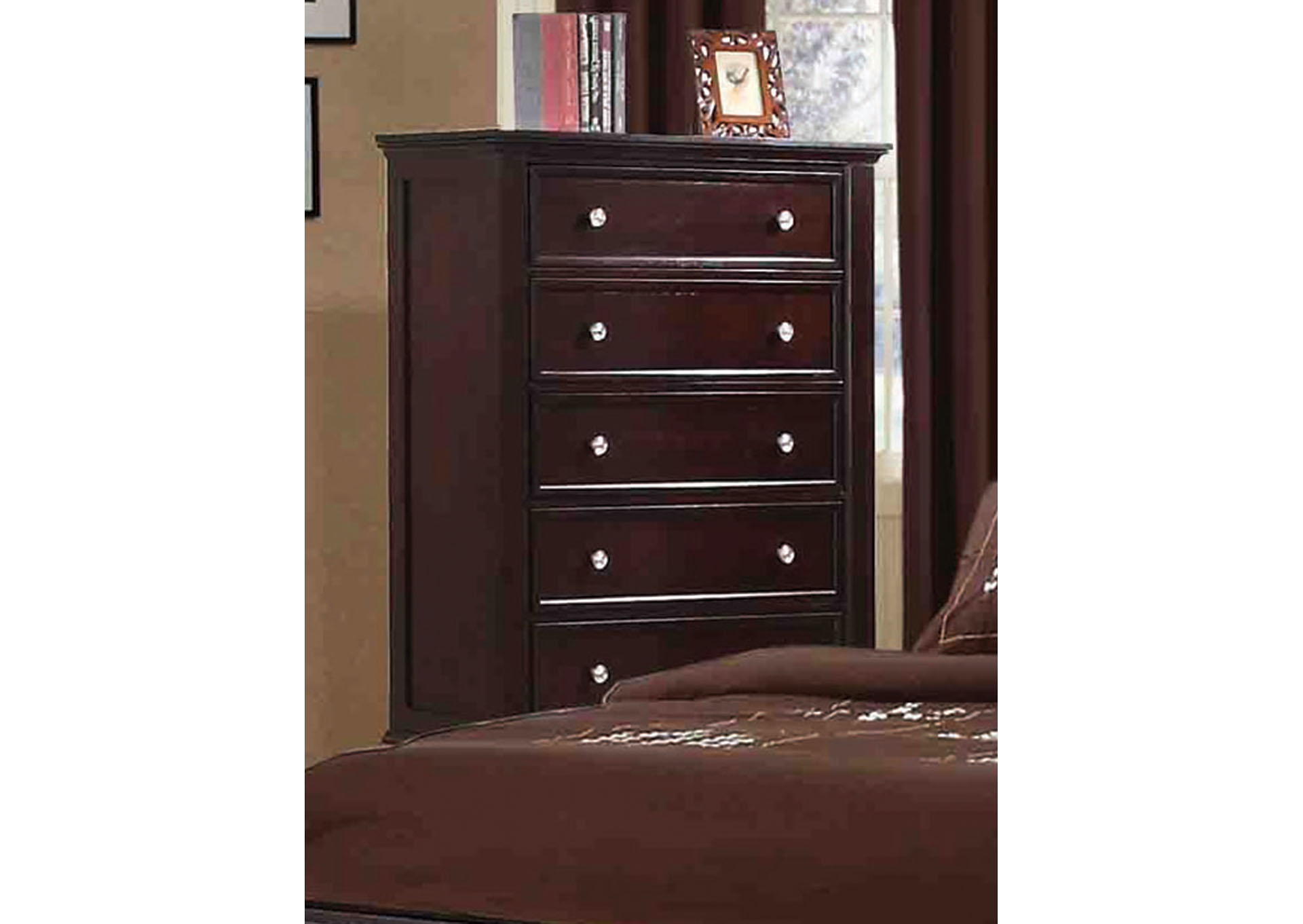 Sandy Beach Cappuccino 5 Drawer Chest,ABF Coaster Furniture