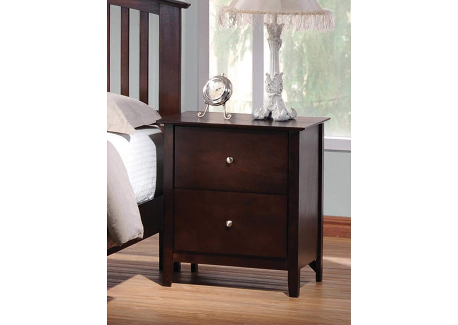 Tia Cappuccino Night Stand,ABF Coaster Furniture