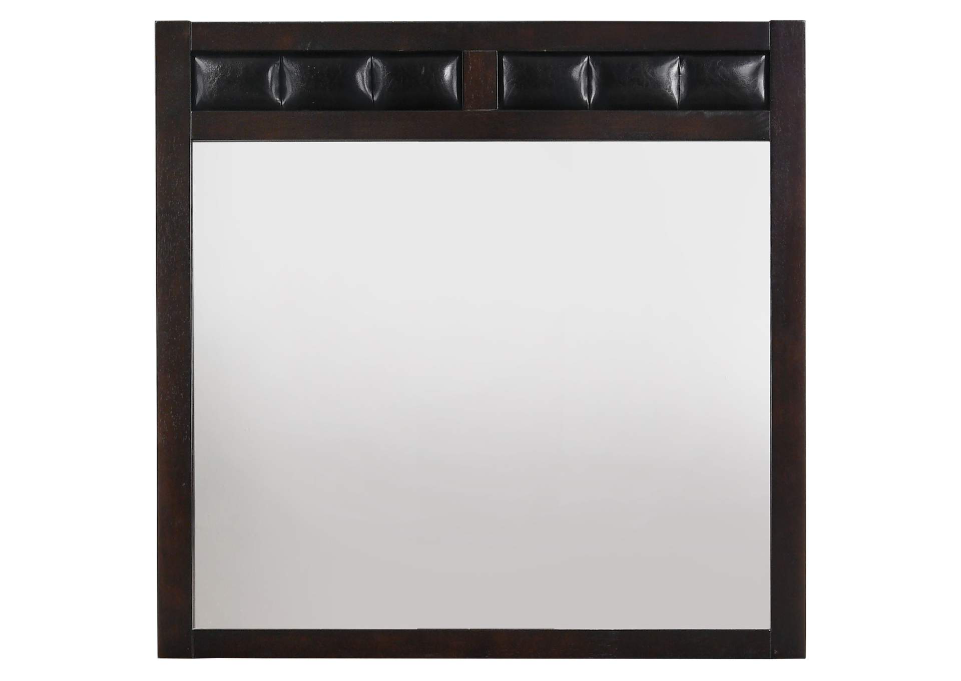 Carlton Upholstered Rectangular Mirror Cappuccino,Coaster Furniture