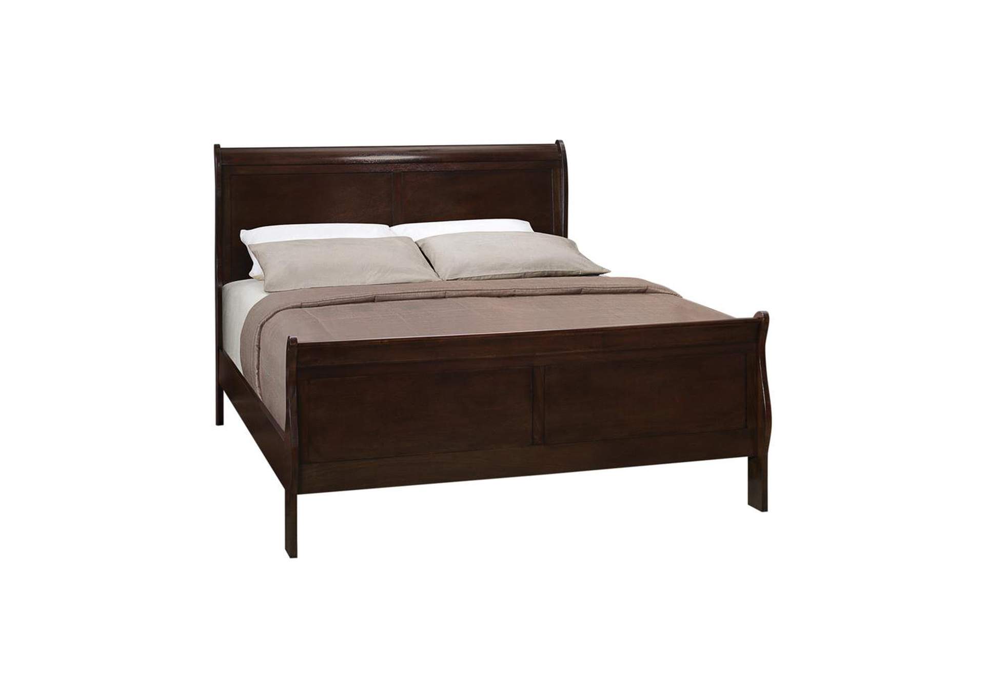 Oil Louis Philippe Cappuccino Full Sleigh Bed,Coaster Furniture