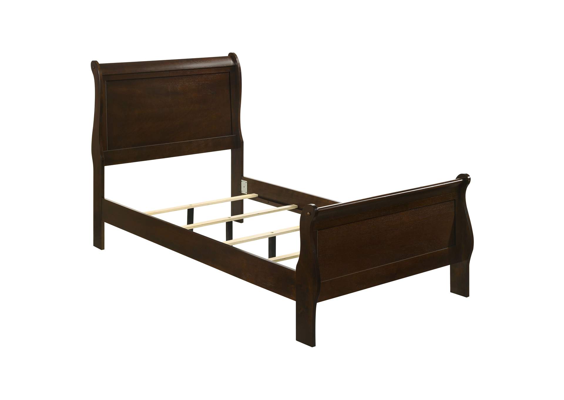 Louis Philippe Twin Panel Sleigh Bed Cappuccino,Coaster Furniture