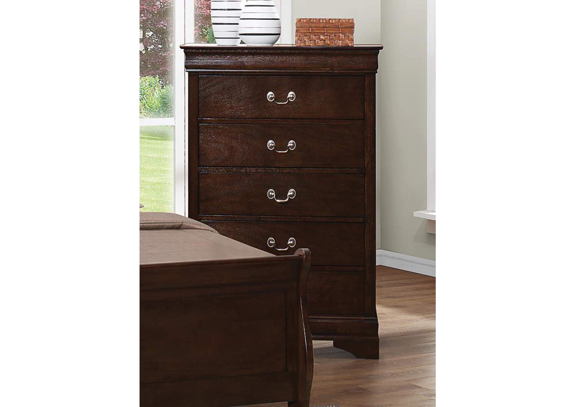 Coaster Louis Philippe 6 Drawer Dresser and Vertical Mirror