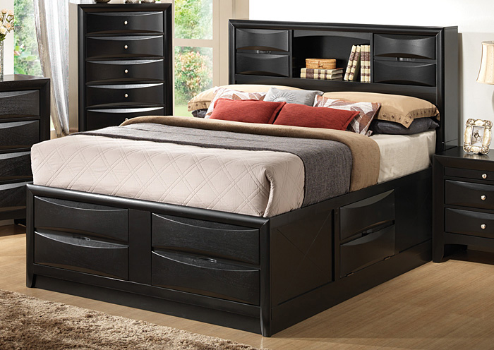 Briana Black Eastern King Storage Bed,ABF Coaster Furniture