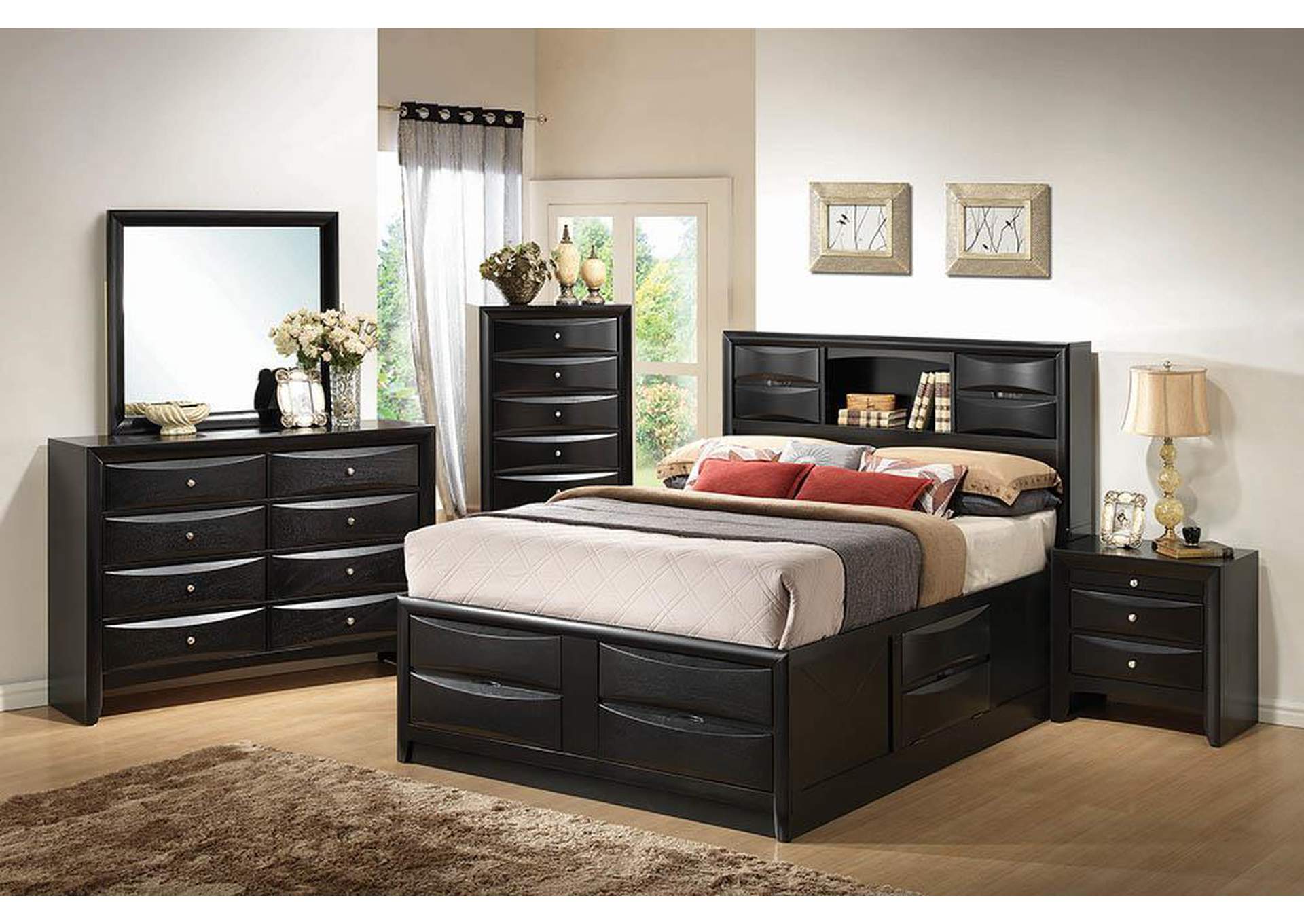 Briana Transitional Black California King Bed,Coaster Furniture