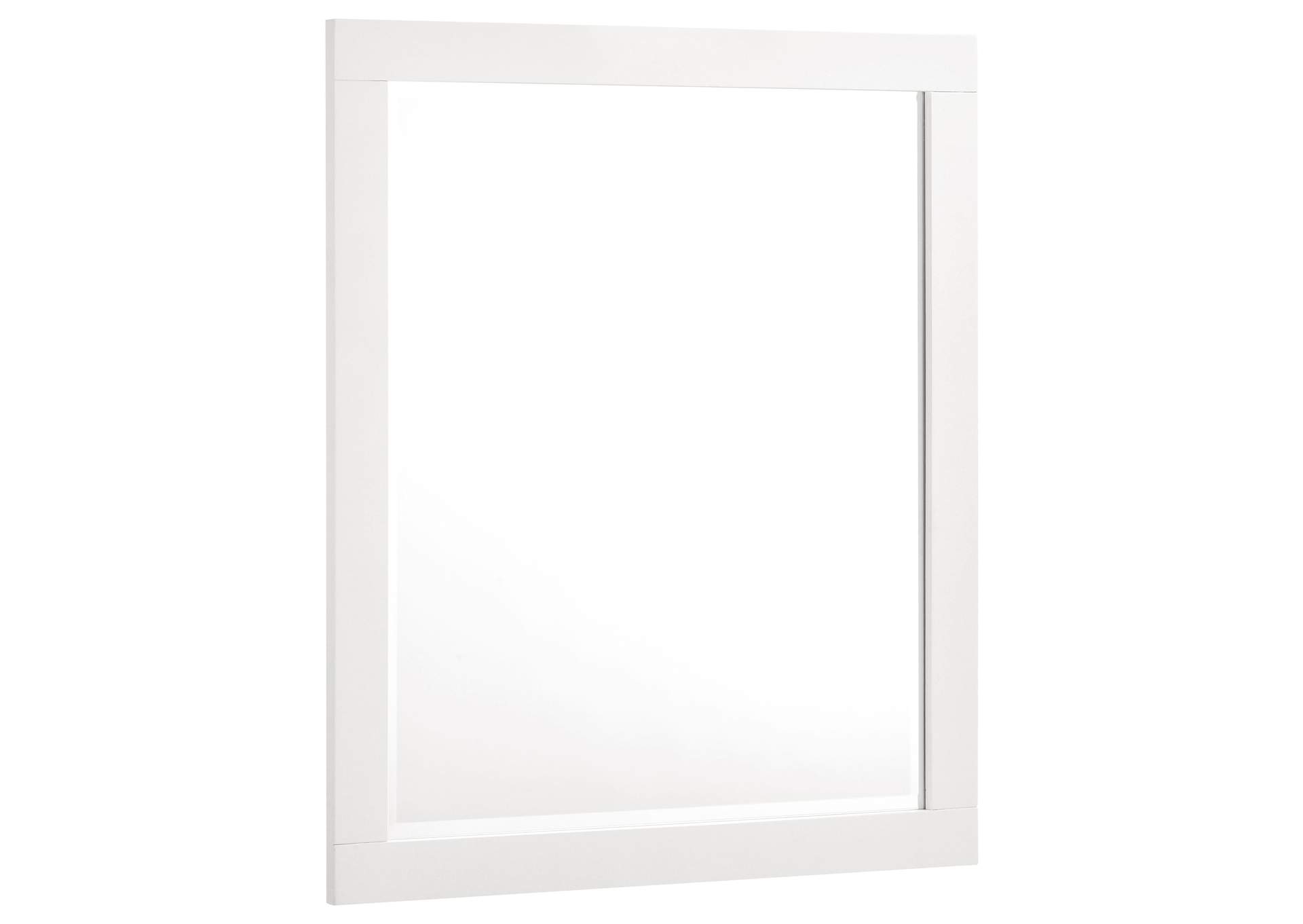 Jessica Rectangular Mirror White,Coaster Furniture