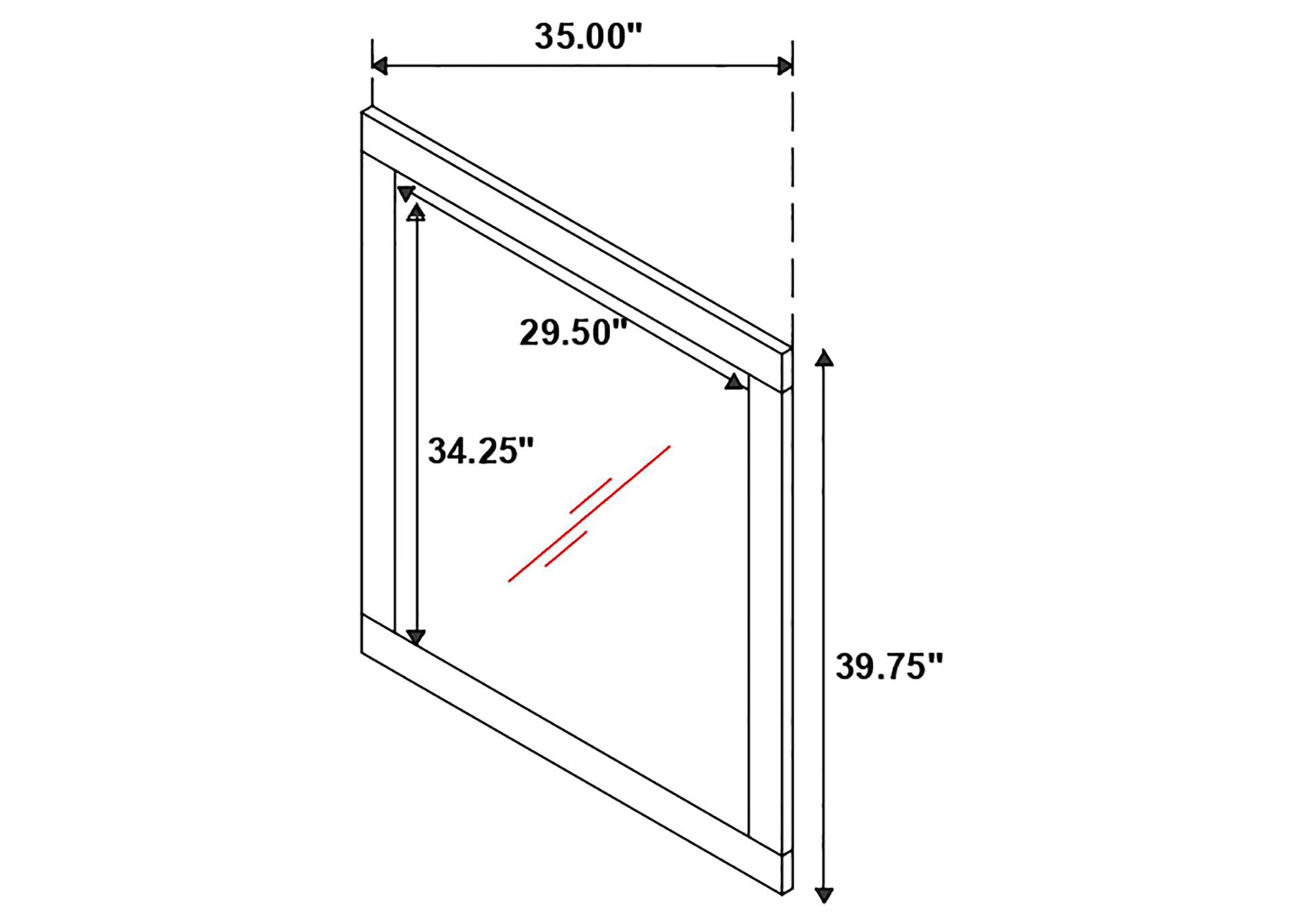 Jessica Rectangular Mirror White,Coaster Furniture