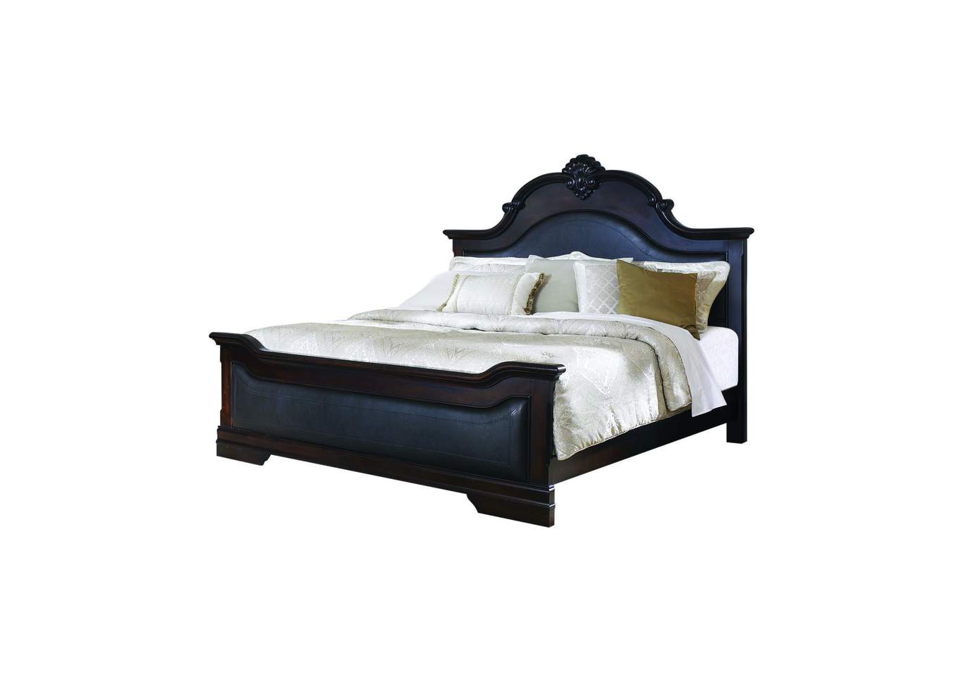 Cappuccino Cambridge Traditional Queen Bed St. Germain's Furniture
