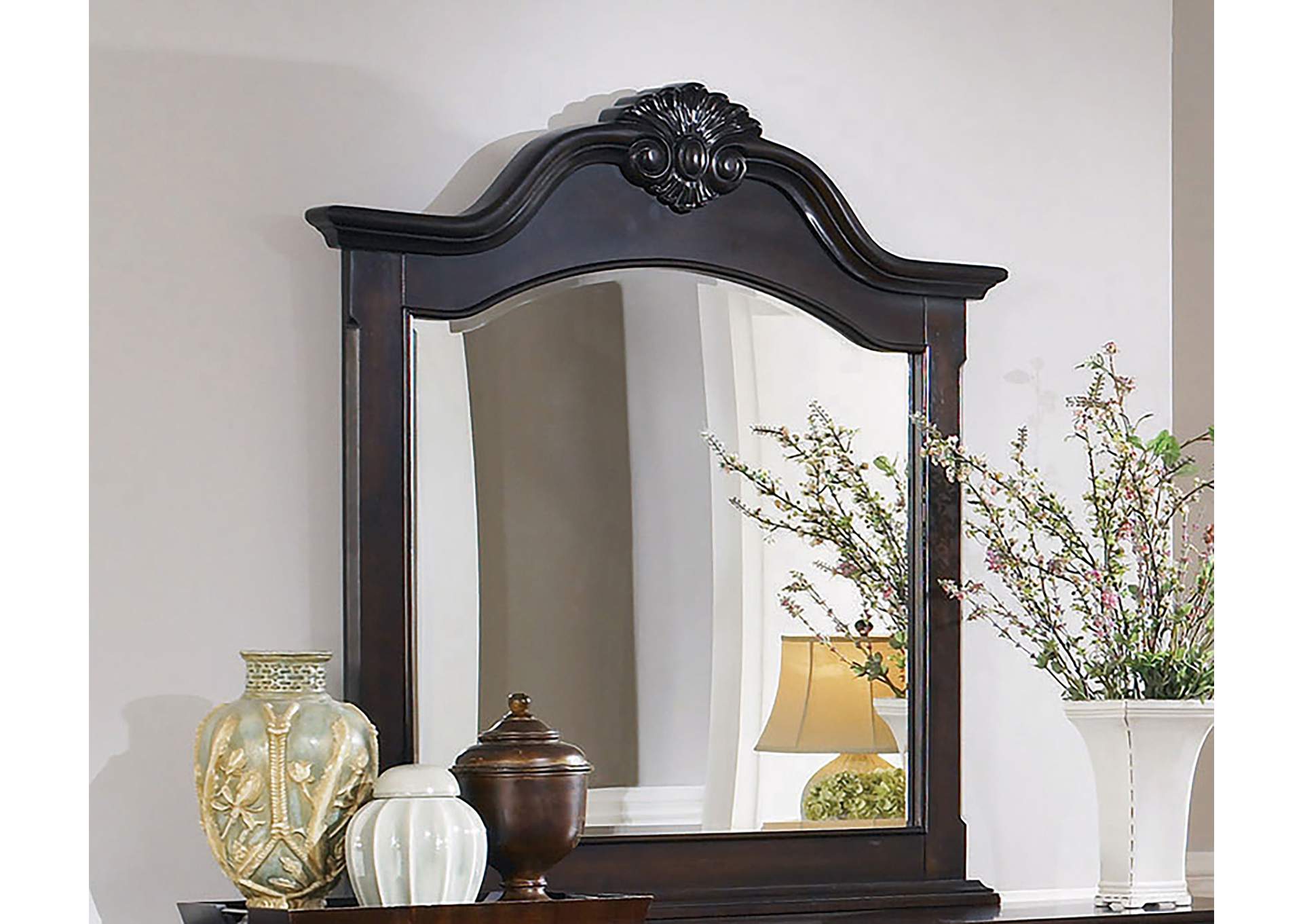 Cambridge Carved Mirror Cappuccino,Coaster Furniture