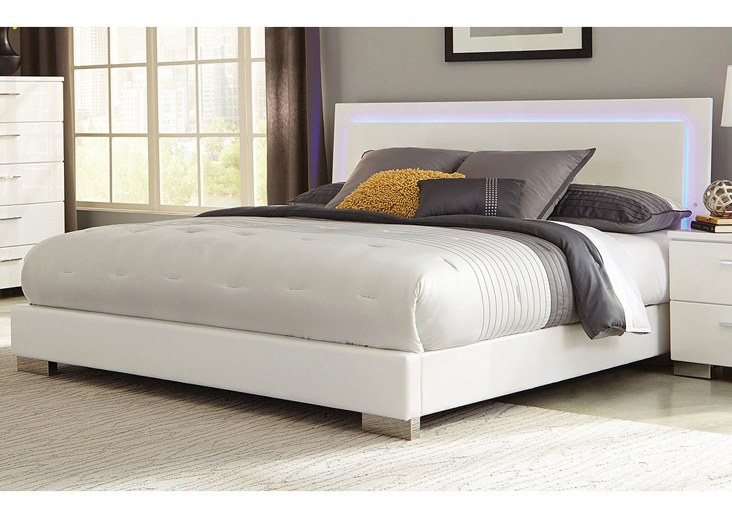 High Gloss White Queen Bed,ABF Coaster Furniture