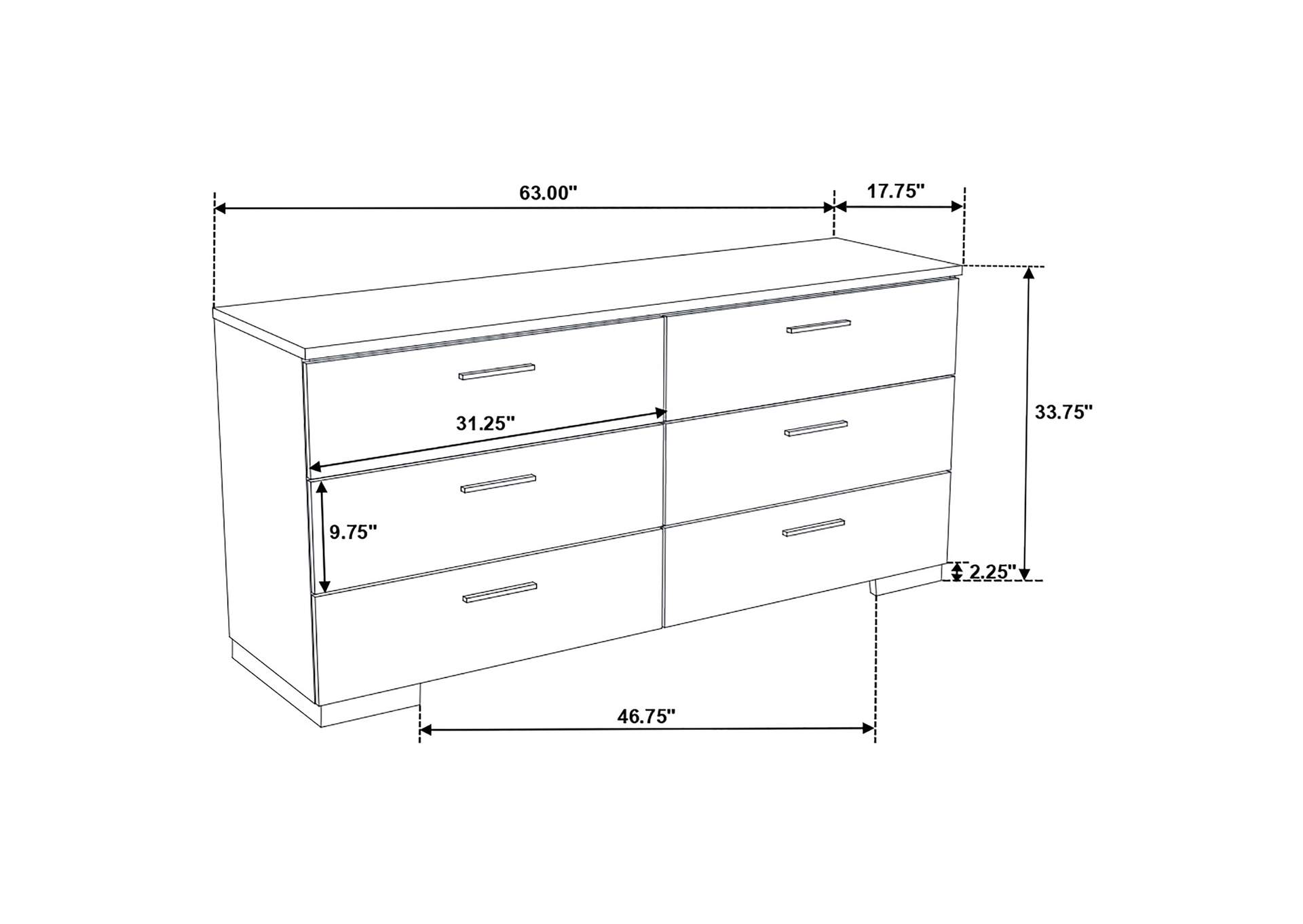 Felicity Panel Bedroom Set Glossy White,Coaster Furniture