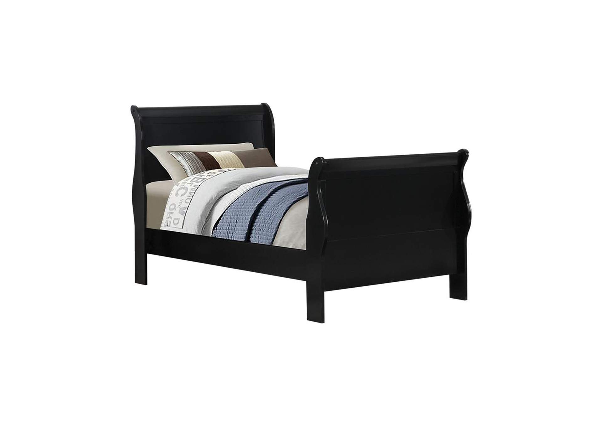 Louis Philippe Traditional Black Sleigh Twin Bed Frankfort Discount Warehouse - Frankfort, KY