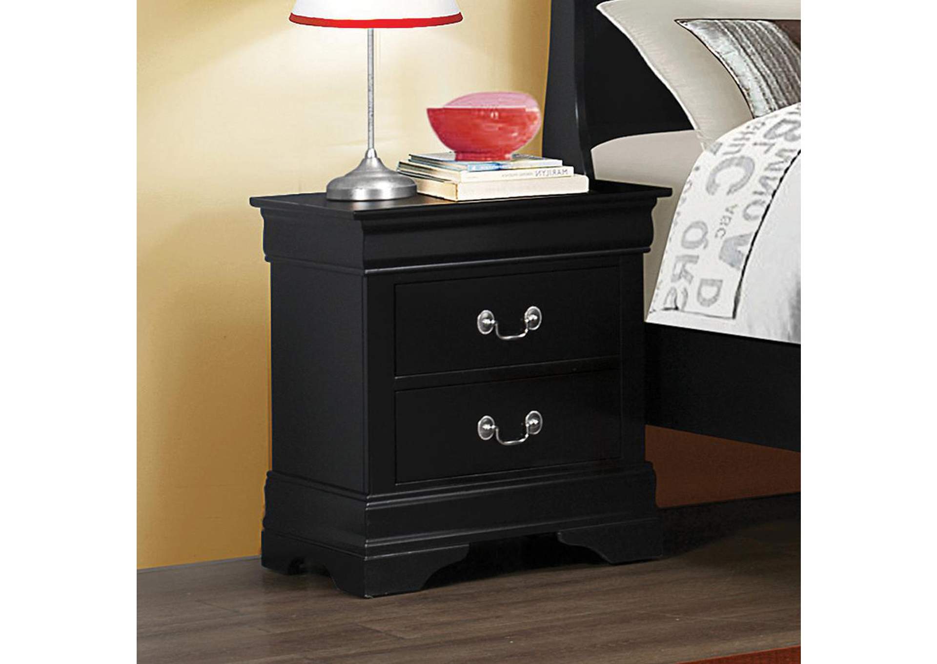 Louis Philippe Black Nightstand,ABF Coaster Furniture