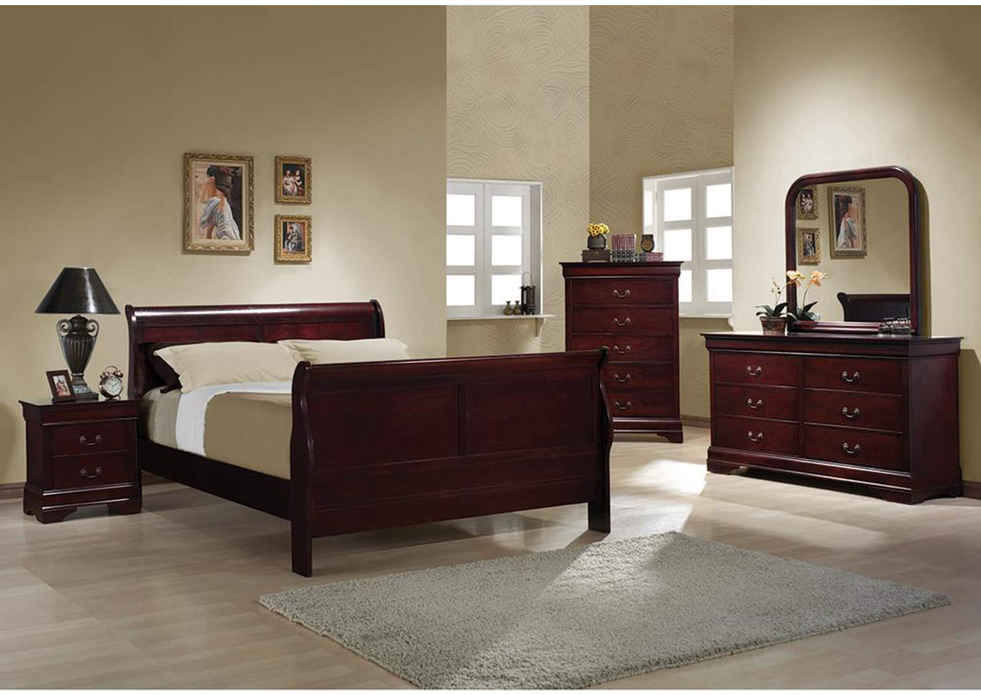 Louis Philippe Cherry Queen Bed,ABF Coaster Furniture