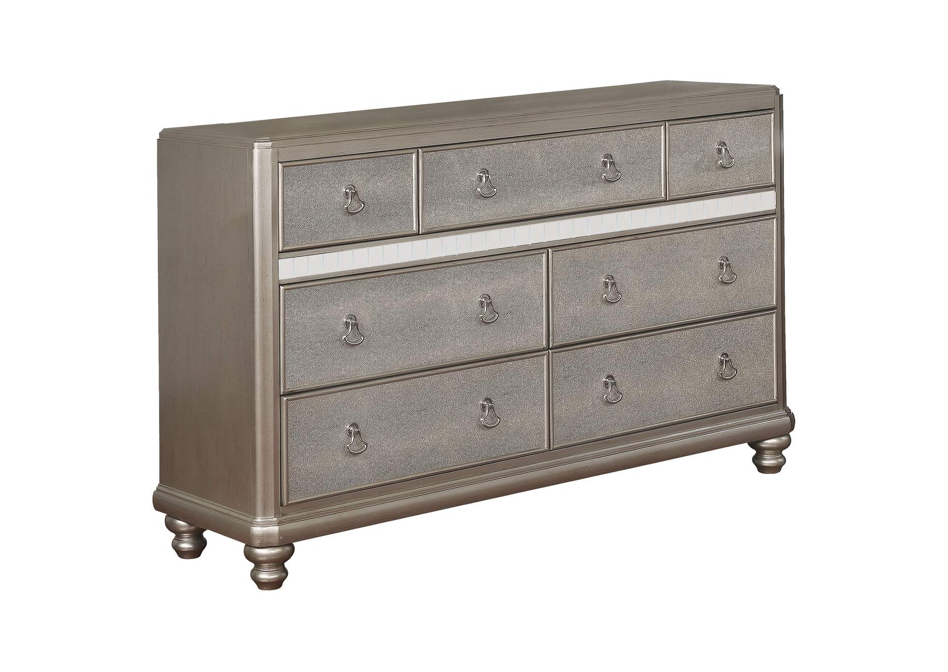 Bling Game 7-drawer Dresser Metallic Platinum,Coaster Furniture